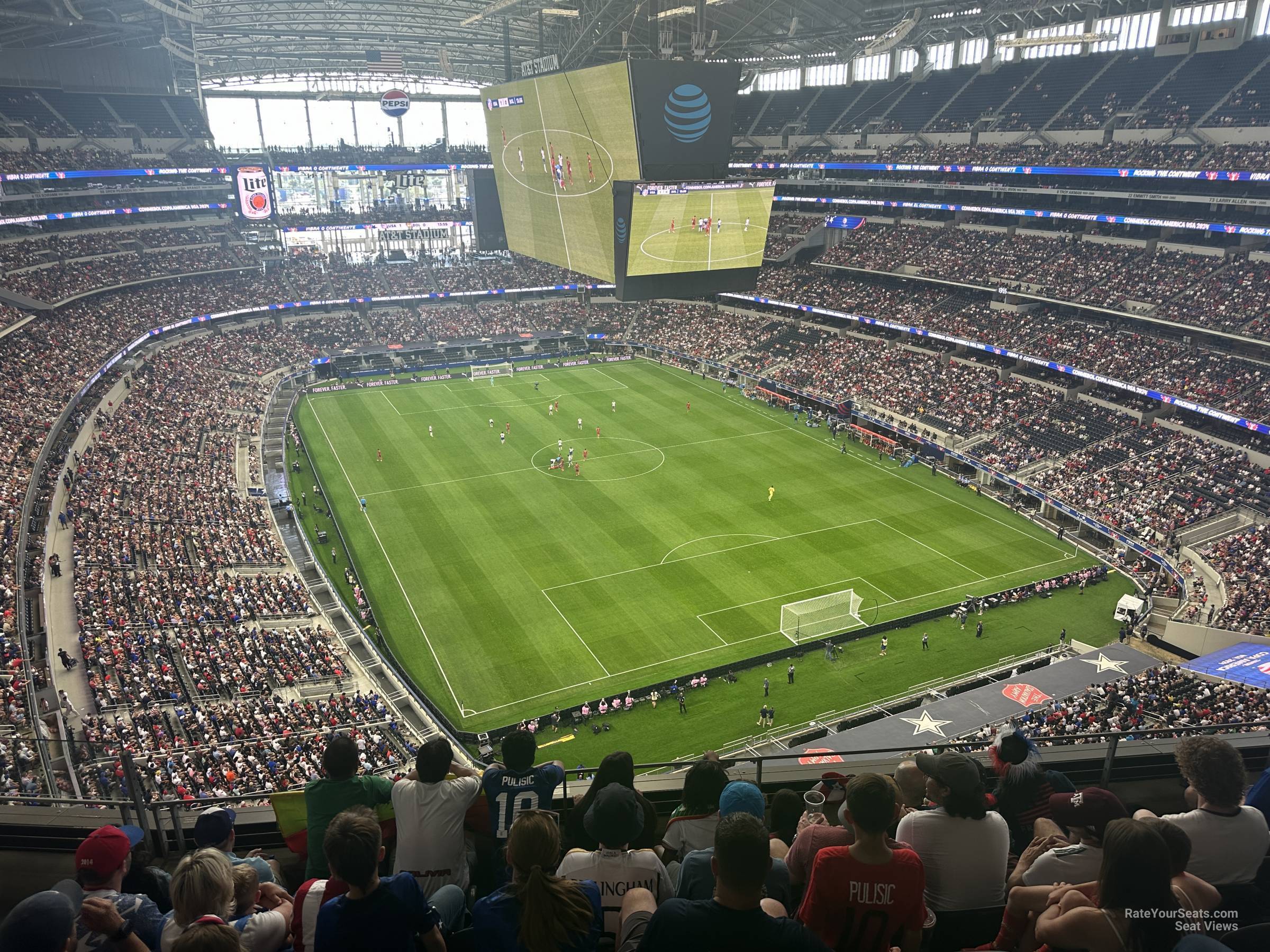 section 401, row 6 seat view  for soccer - at&t stadium (cowboys stadium)