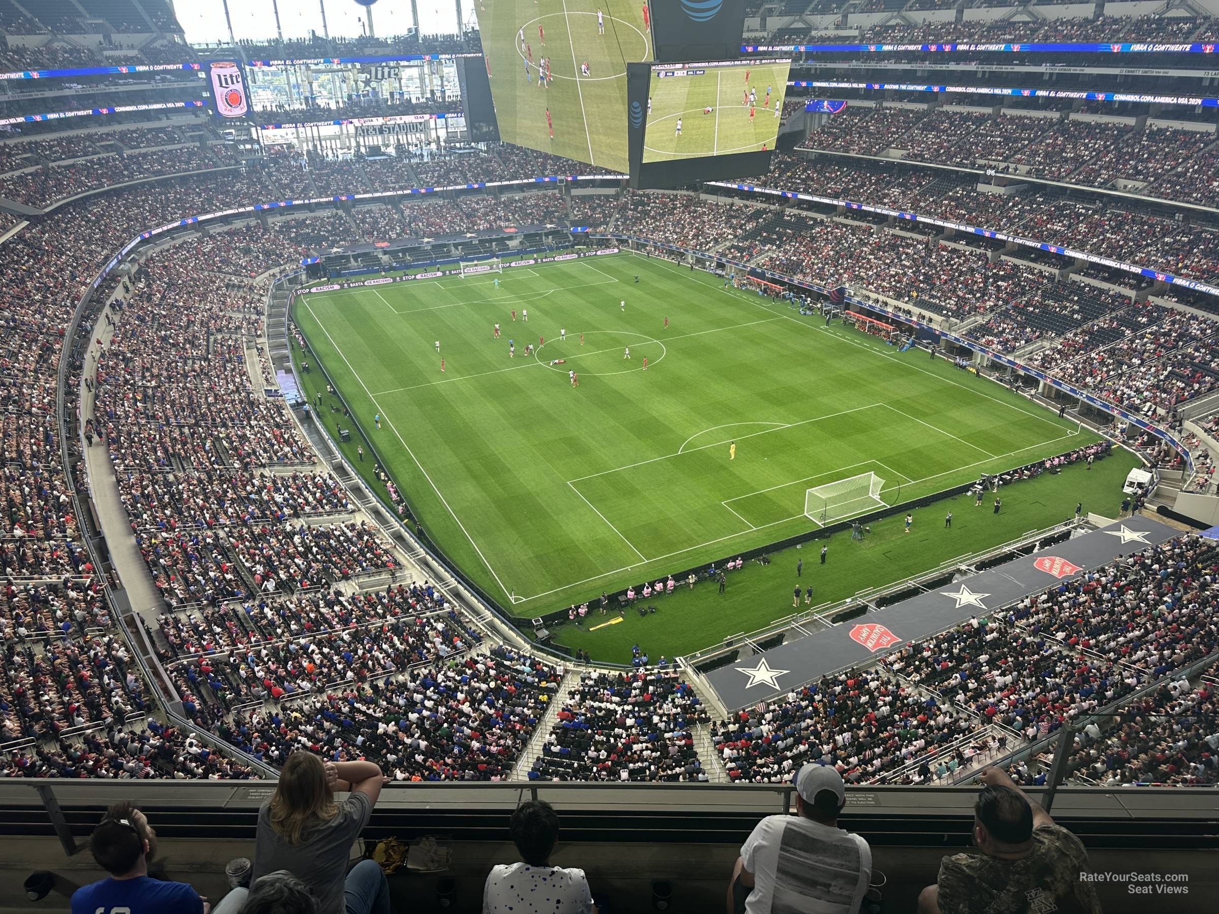 section 402, row 3 seat view  for soccer - at&t stadium (cowboys stadium)