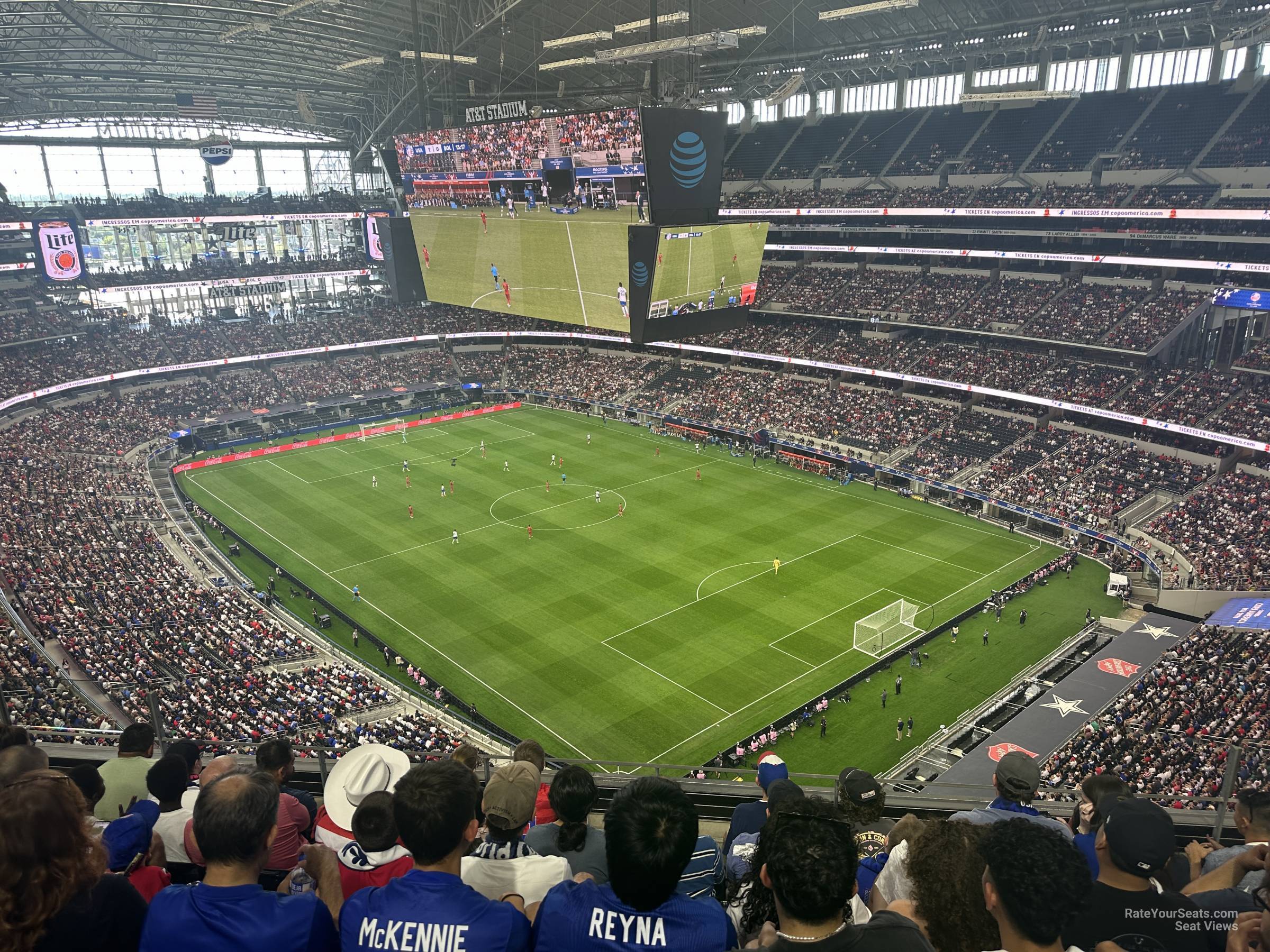 section 404, row 6 seat view  for soccer - at&t stadium (cowboys stadium)