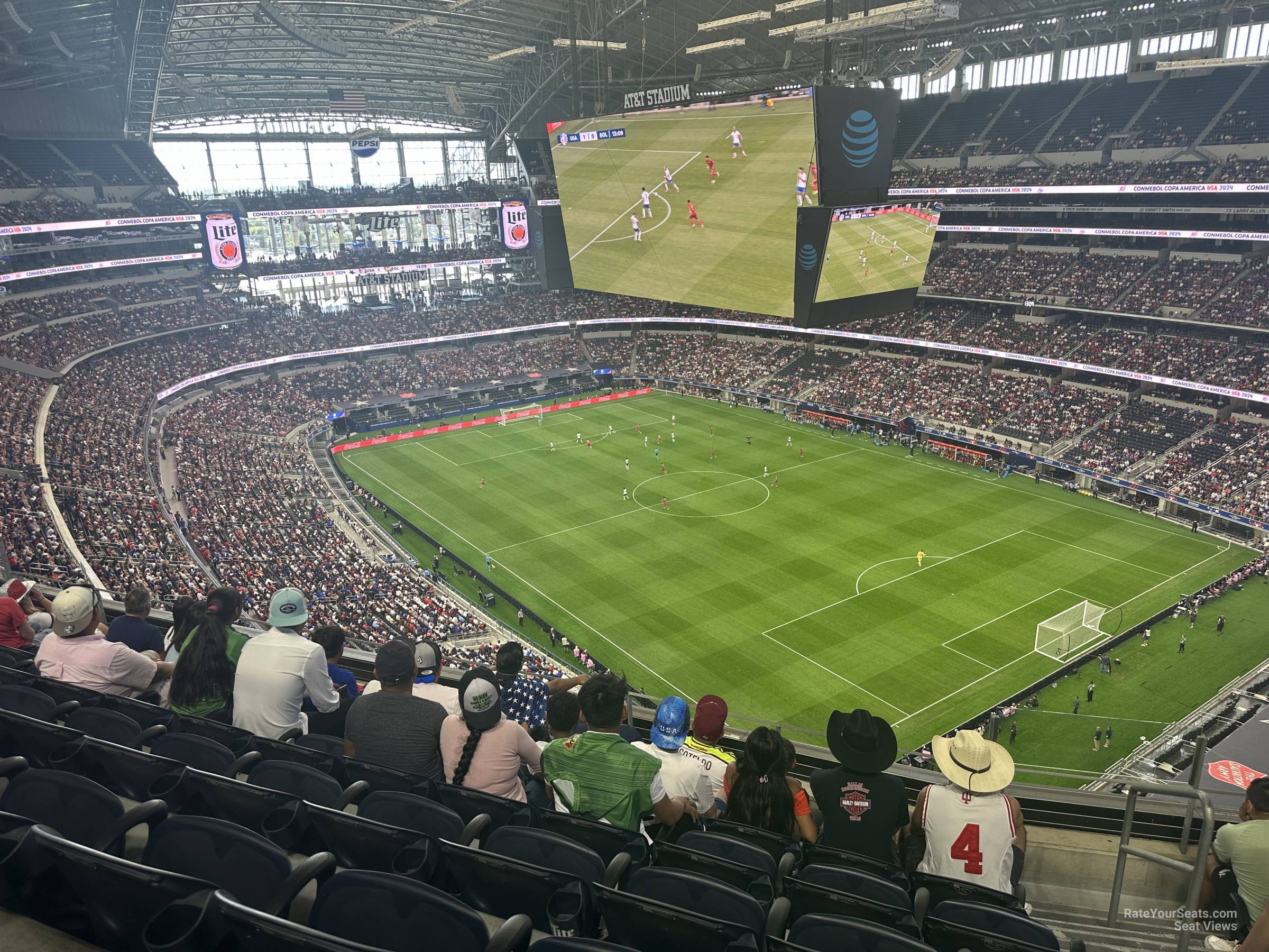section 405, row 5 seat view  for soccer - at&t stadium (cowboys stadium)