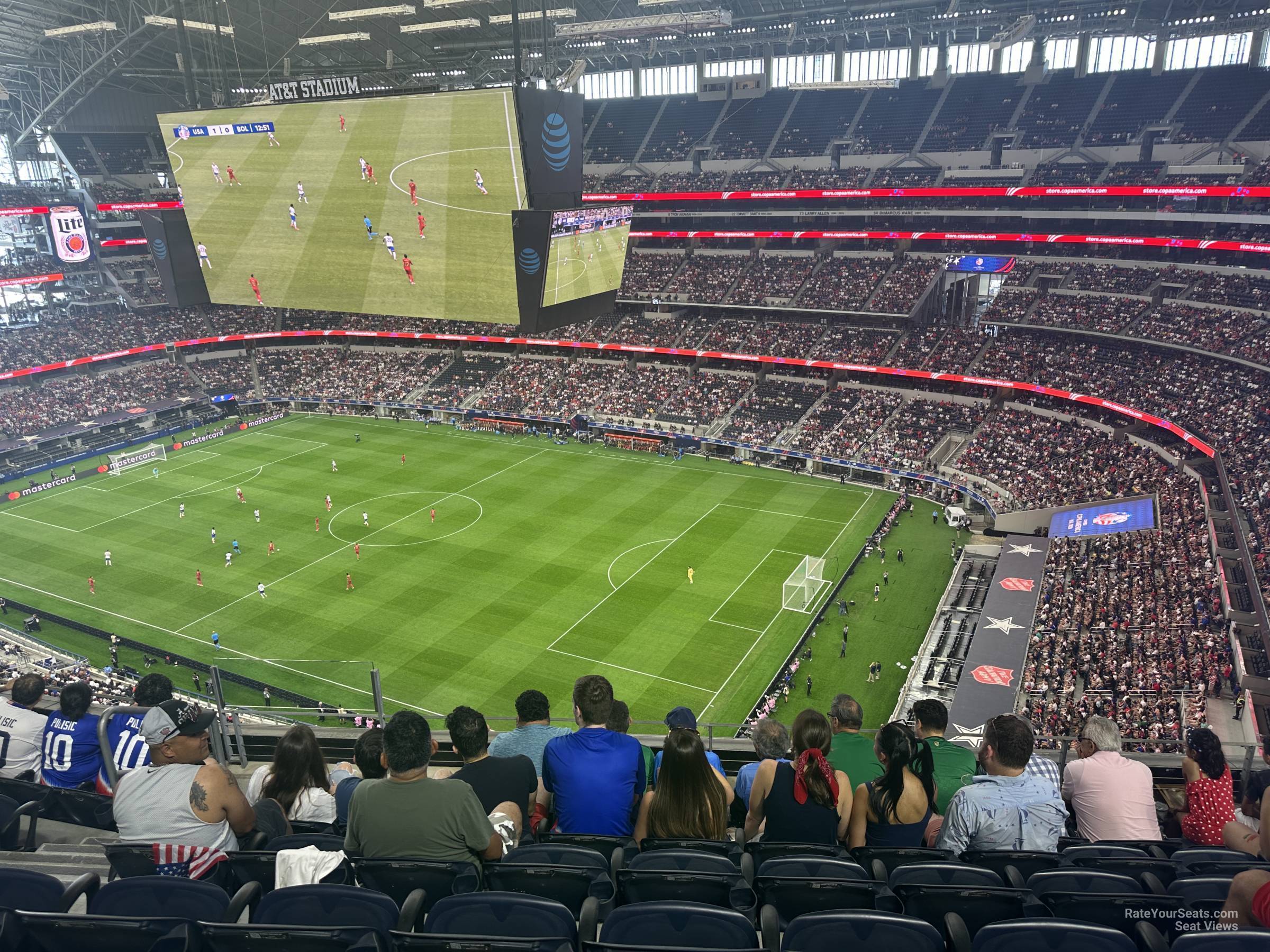 section 406, row 6 seat view  for soccer - at&t stadium (cowboys stadium)