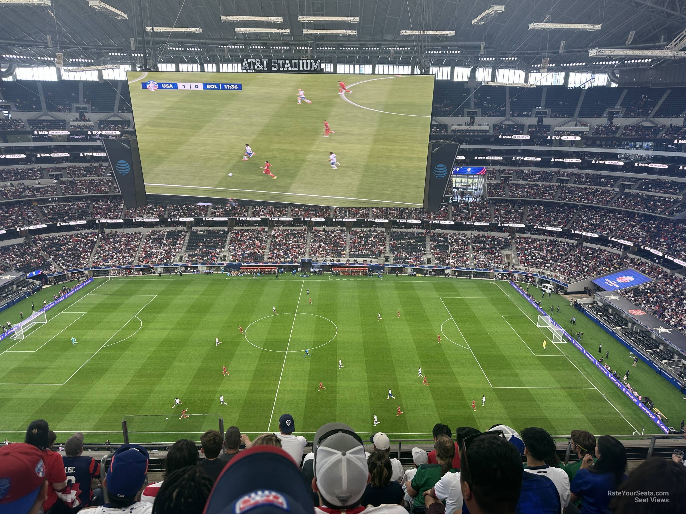 section 411, row 5 seat view  for soccer - at&t stadium (cowboys stadium)