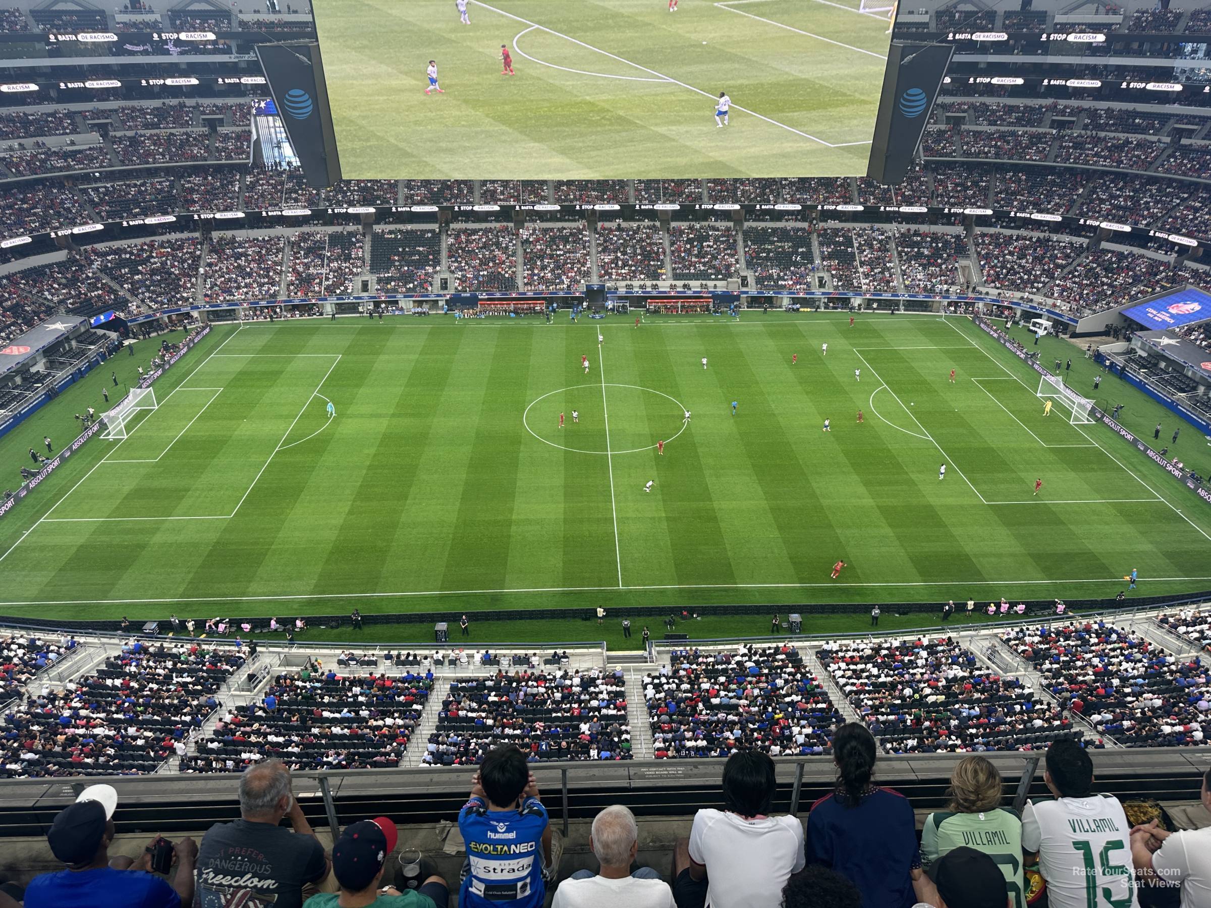 section 412, row 3 seat view  for soccer - at&t stadium (cowboys stadium)