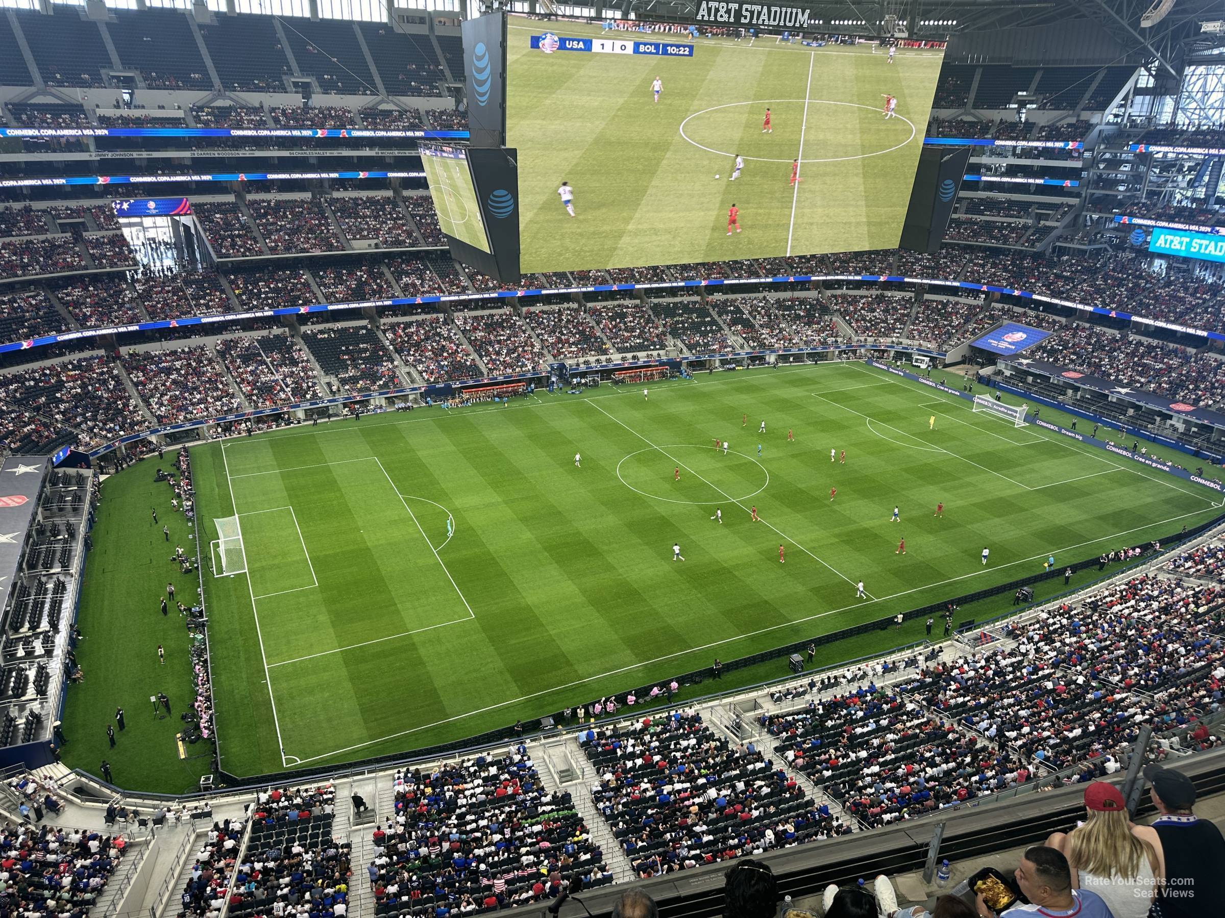 section 416, row 3 seat view  for soccer - at&t stadium (cowboys stadium)