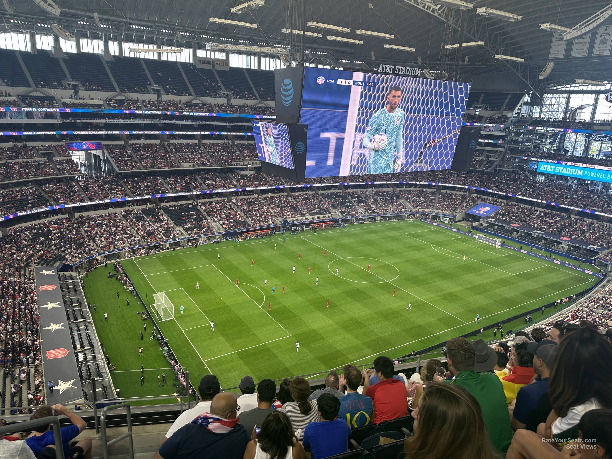 section 417, row 6 seat view  for soccer - at&t stadium (cowboys stadium)