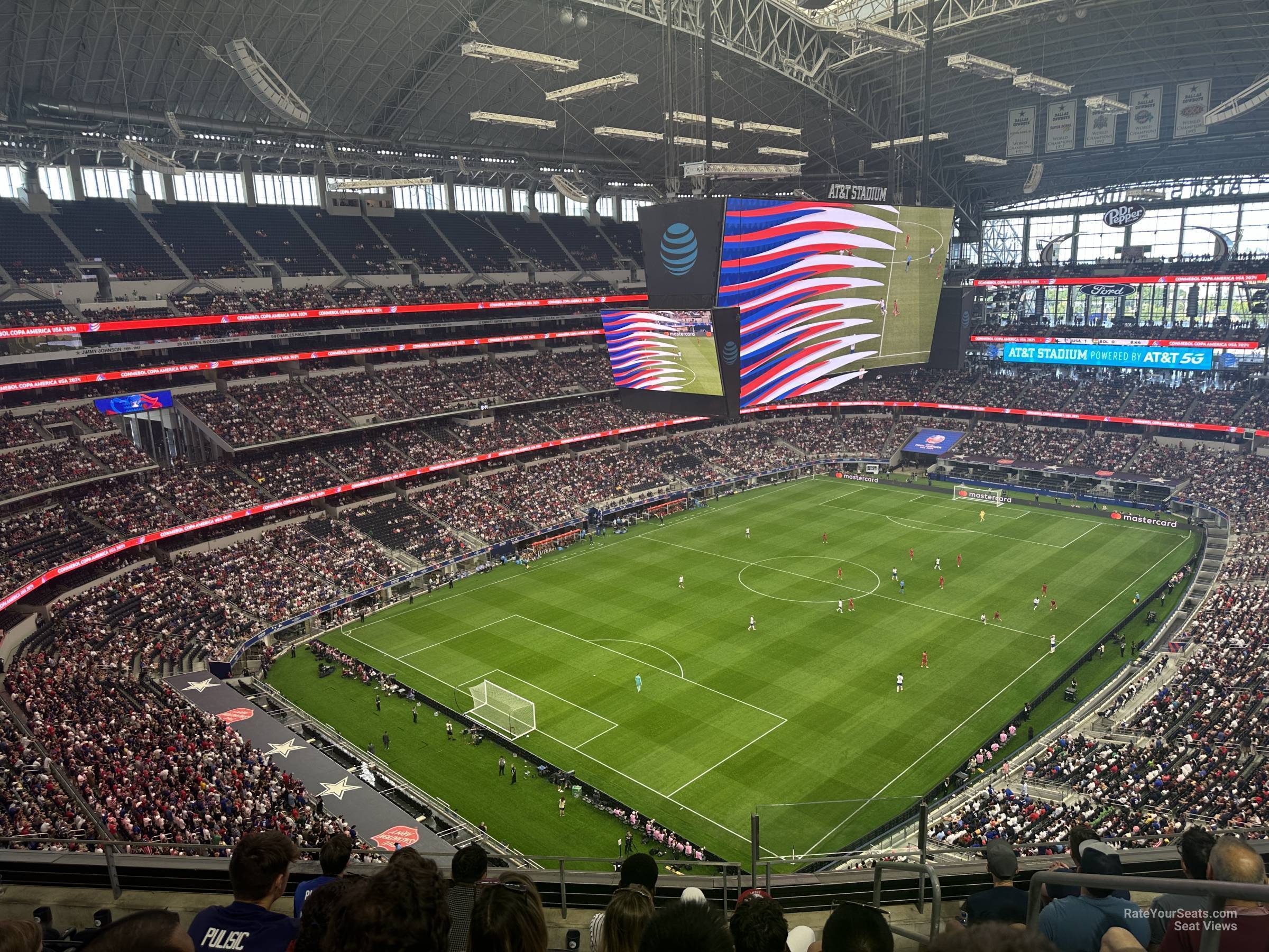 section 421, row 6 seat view  for soccer - at&t stadium (cowboys stadium)