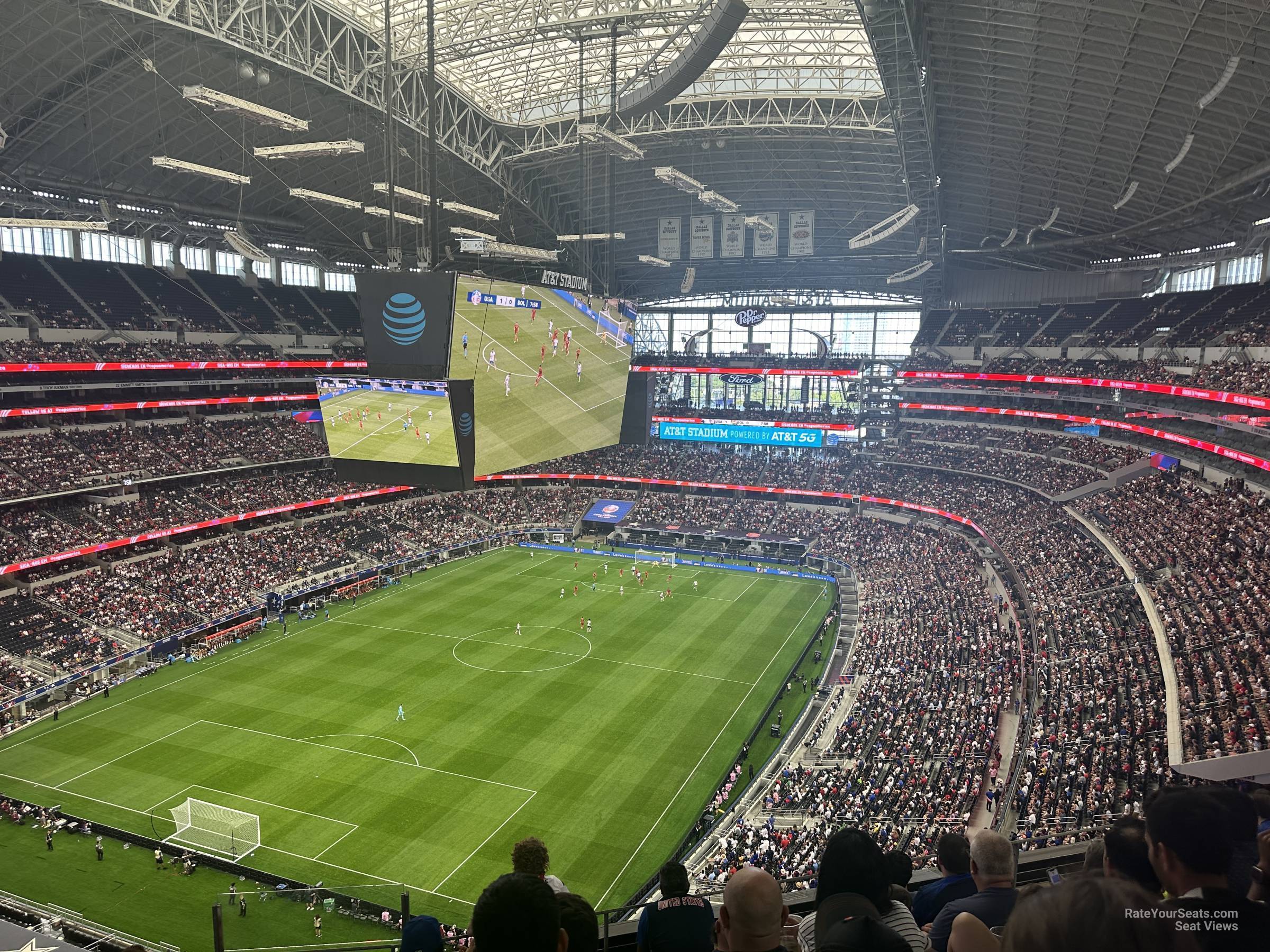 section 422, row 6 seat view  for soccer - at&t stadium (cowboys stadium)