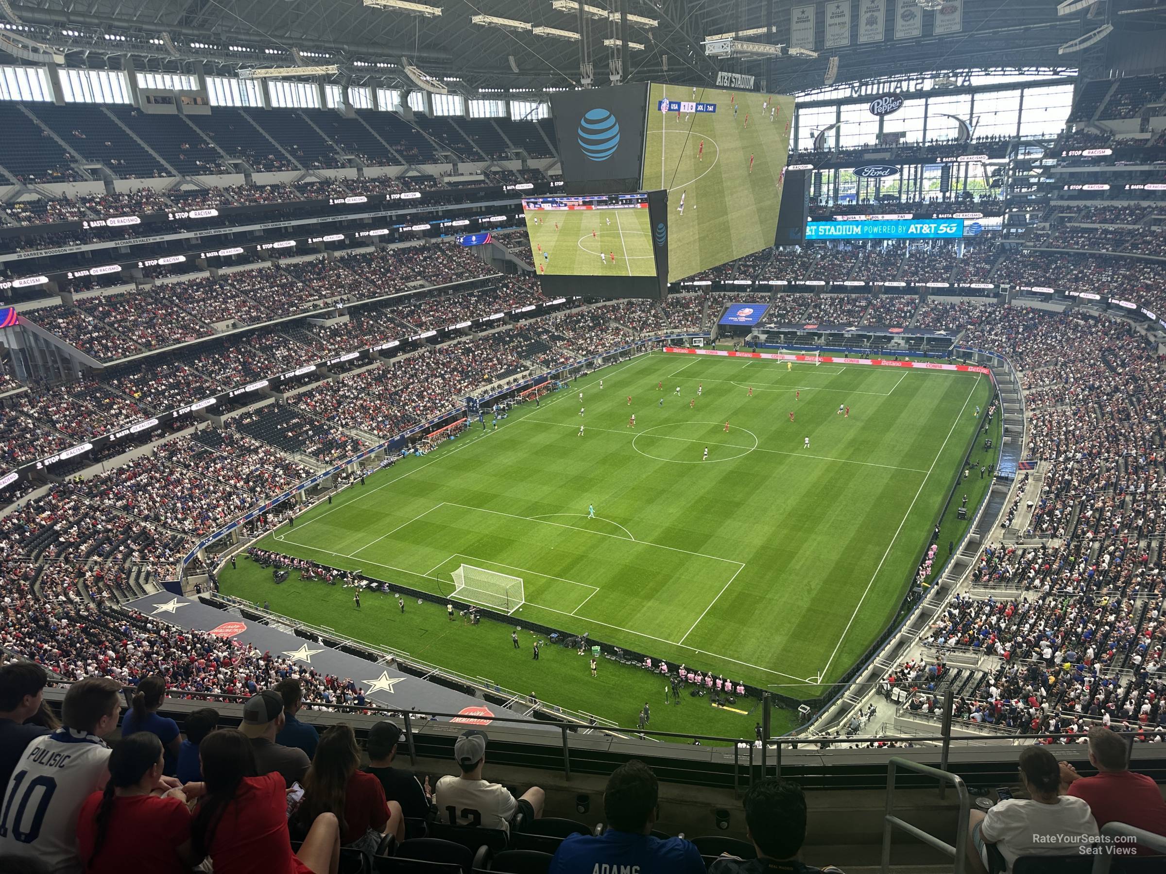 section 423, row 6 seat view  for soccer - at&t stadium (cowboys stadium)