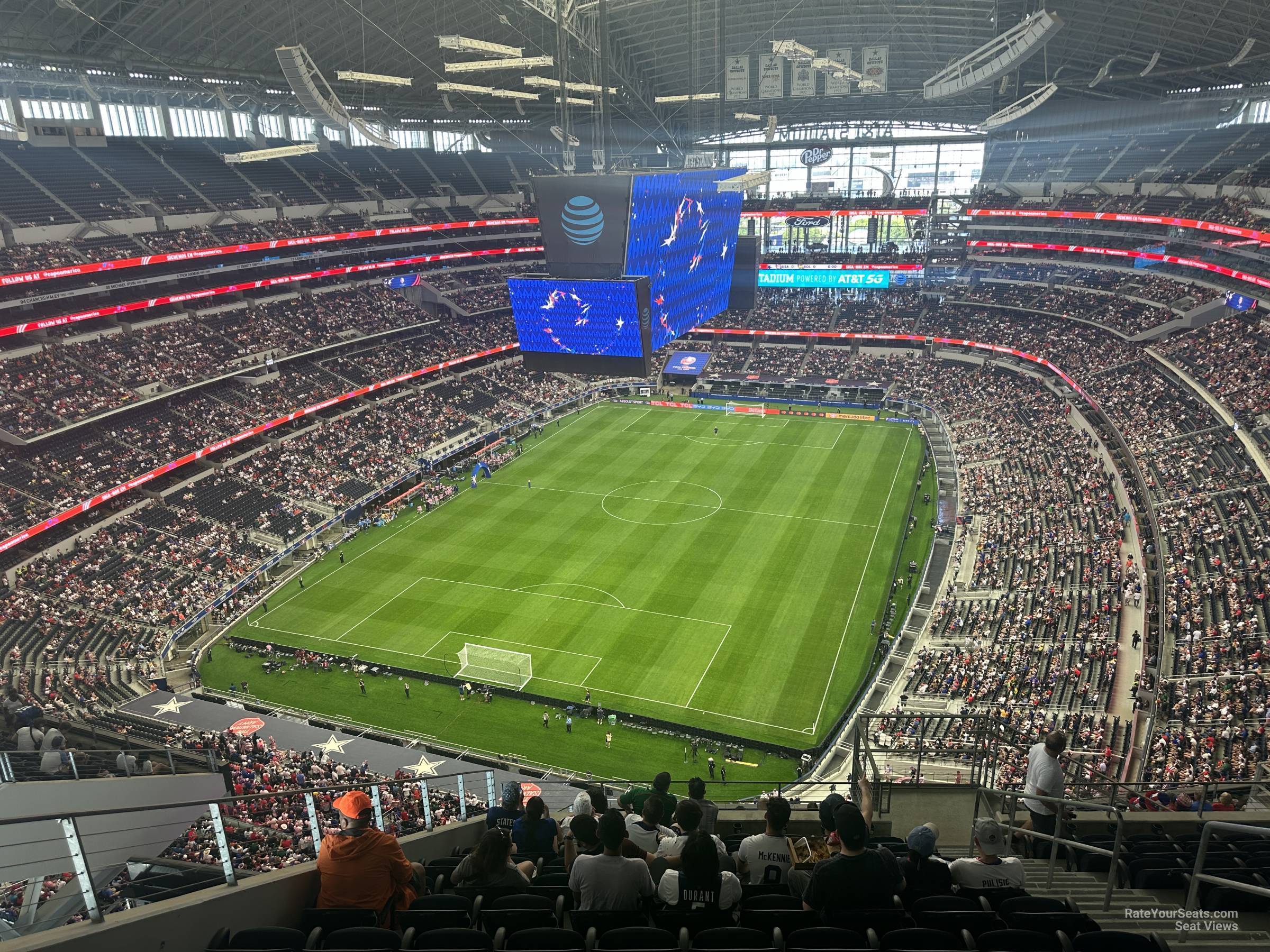 section 424, row 19 seat view  for soccer - at&t stadium (cowboys stadium)