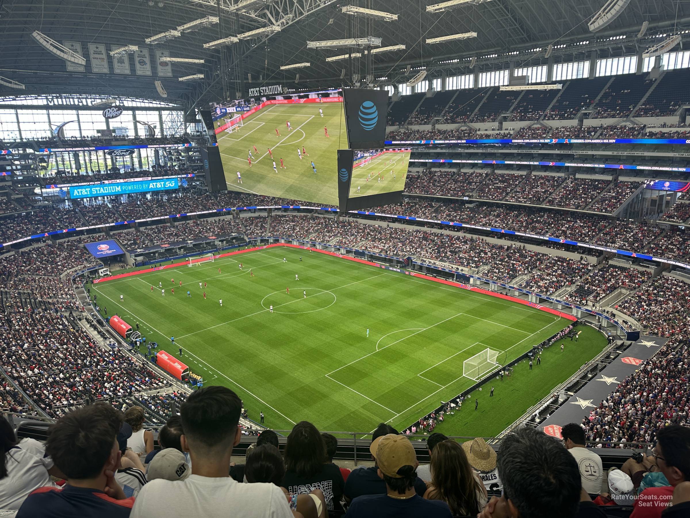 section 435, row 6 seat view  for soccer - at&t stadium (cowboys stadium)