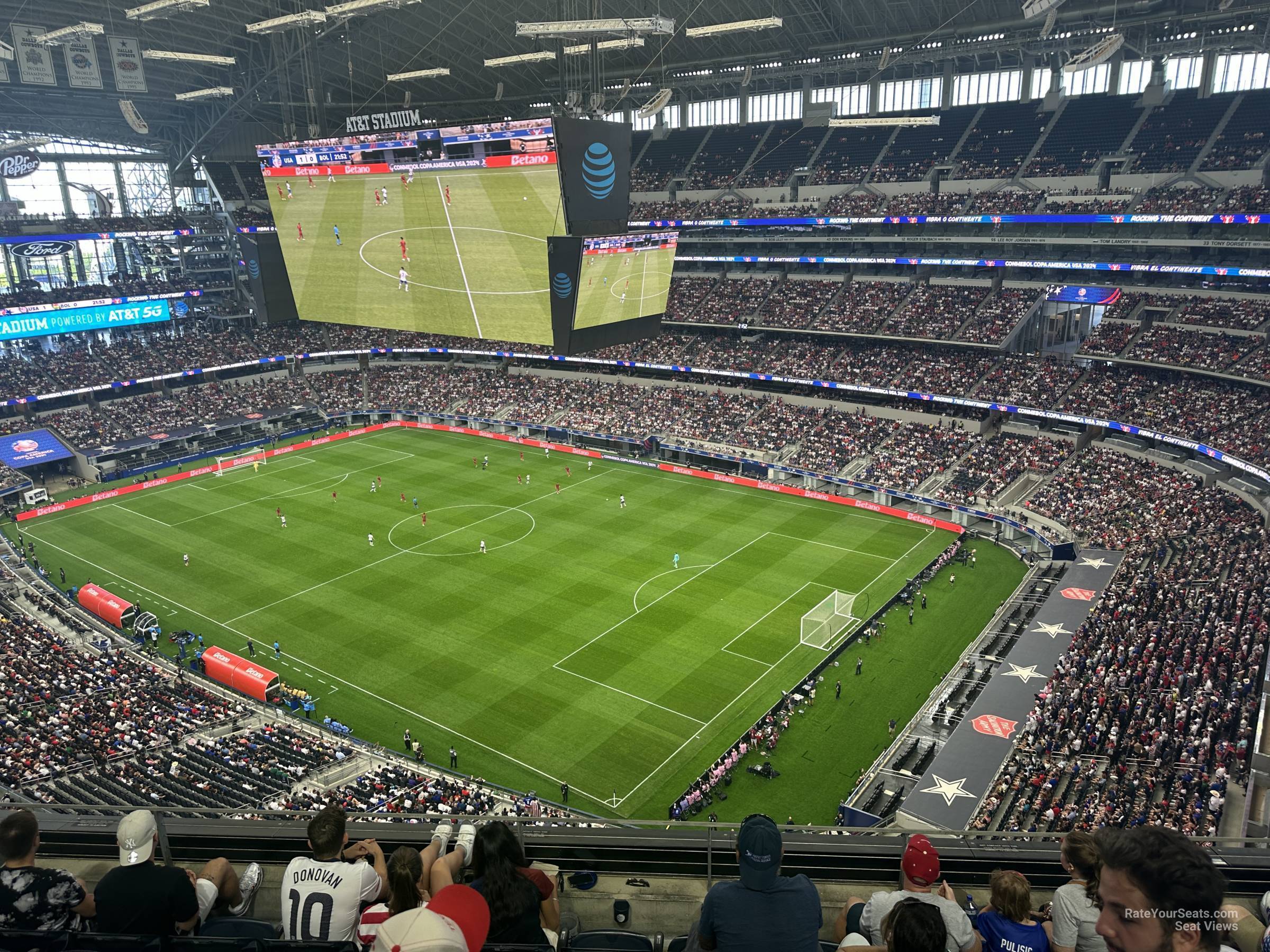 section 436, row 6 seat view  for soccer - at&t stadium (cowboys stadium)