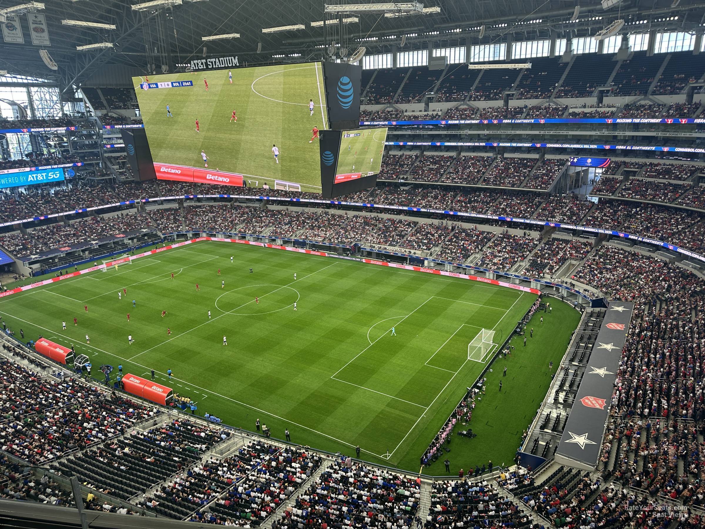 section 437, row 3 seat view  for soccer - at&t stadium (cowboys stadium)