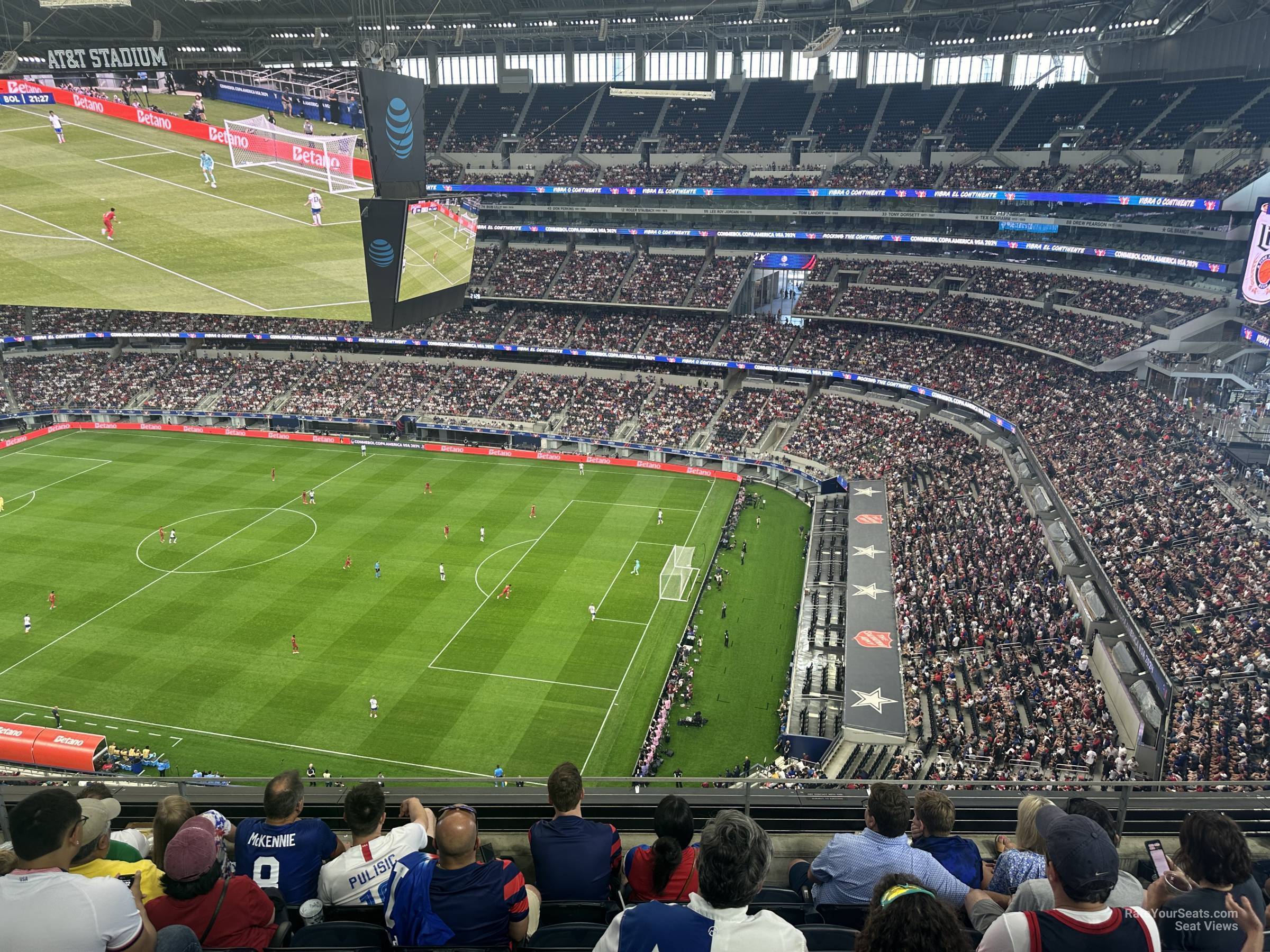 section 438, row 5 seat view  for soccer - at&t stadium (cowboys stadium)