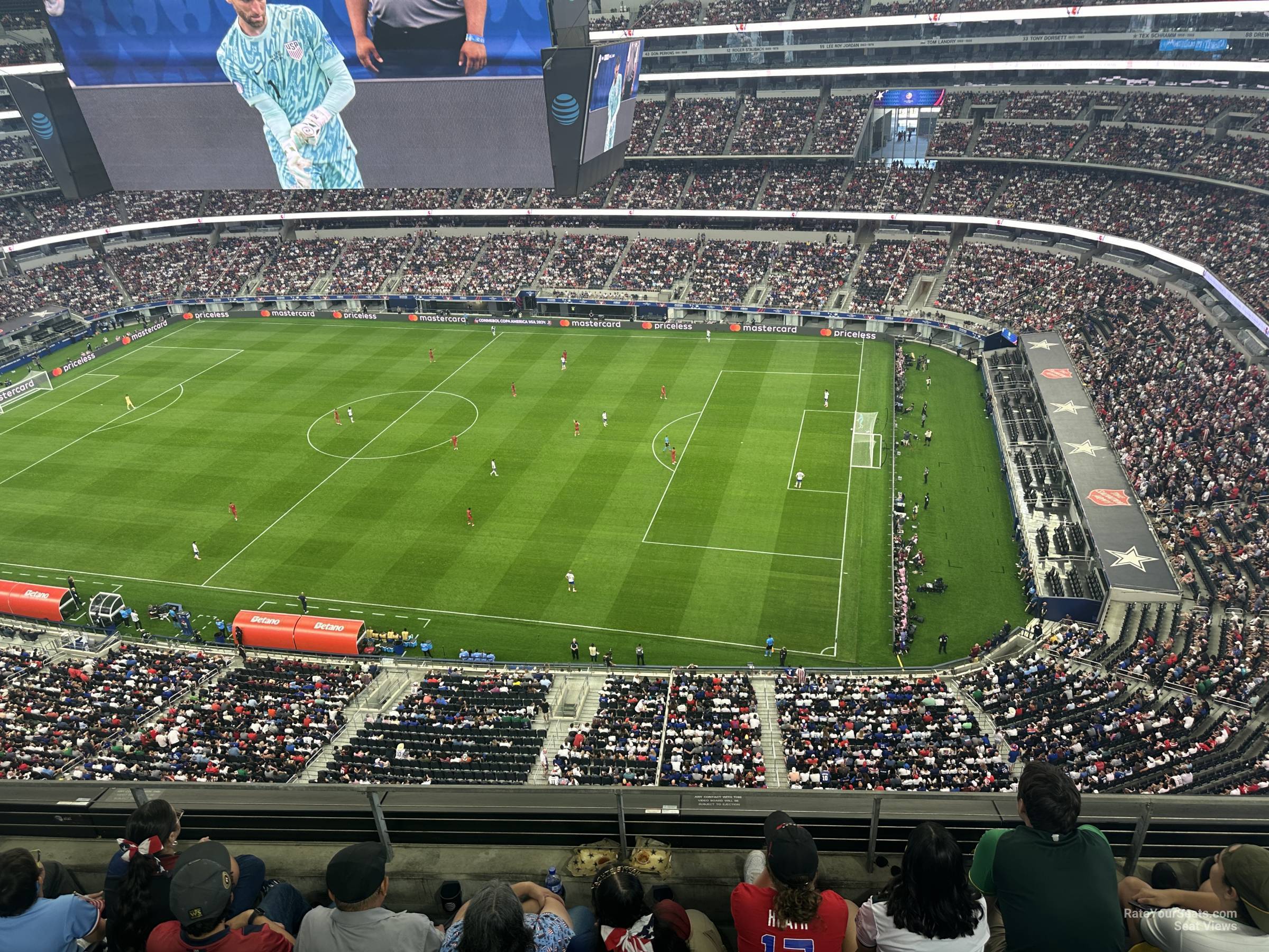 section 439, row 3 seat view  for soccer - at&t stadium (cowboys stadium)