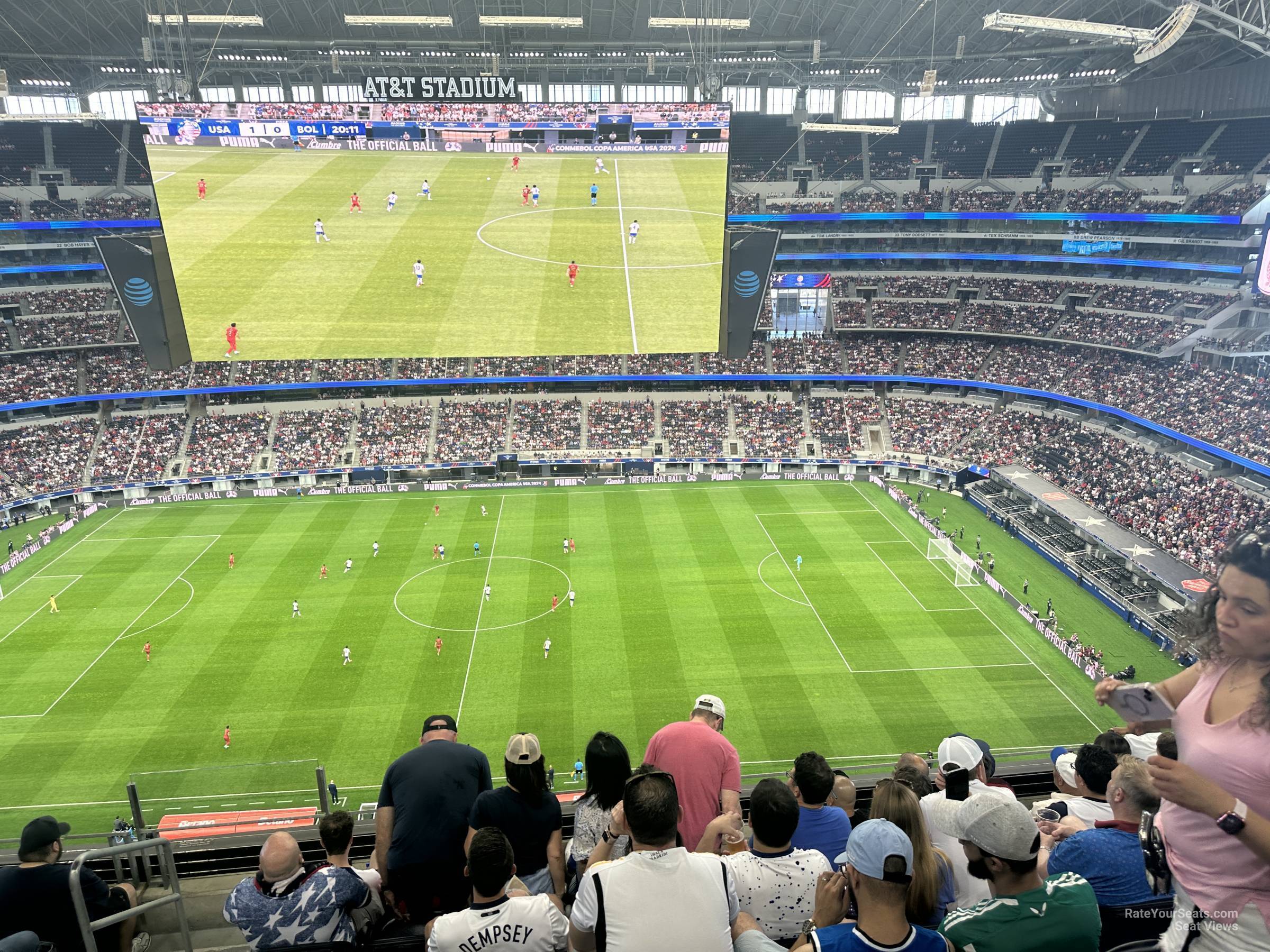 section 442, row 5 seat view  for soccer - at&t stadium (cowboys stadium)