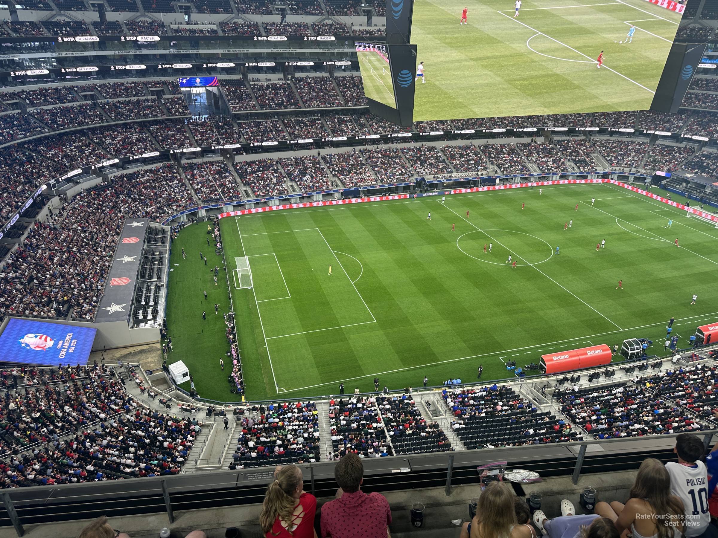 section 447, row 3 seat view  for soccer - at&t stadium (cowboys stadium)