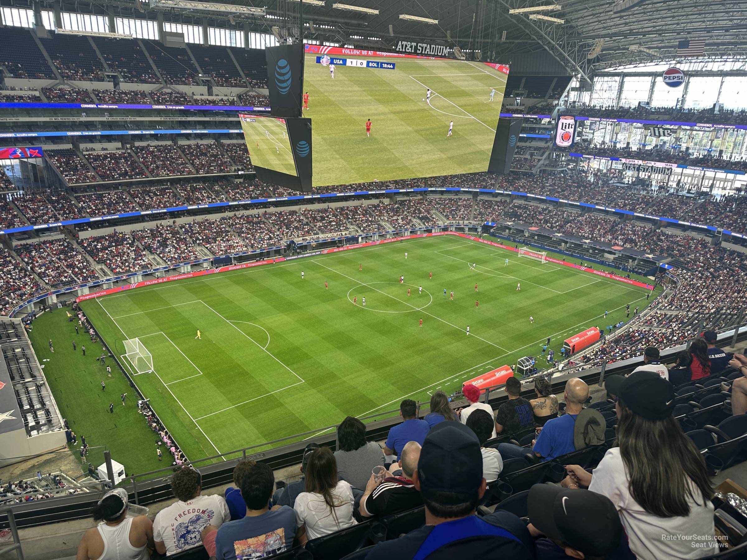 section 448, row 6 seat view  for soccer - at&t stadium (cowboys stadium)