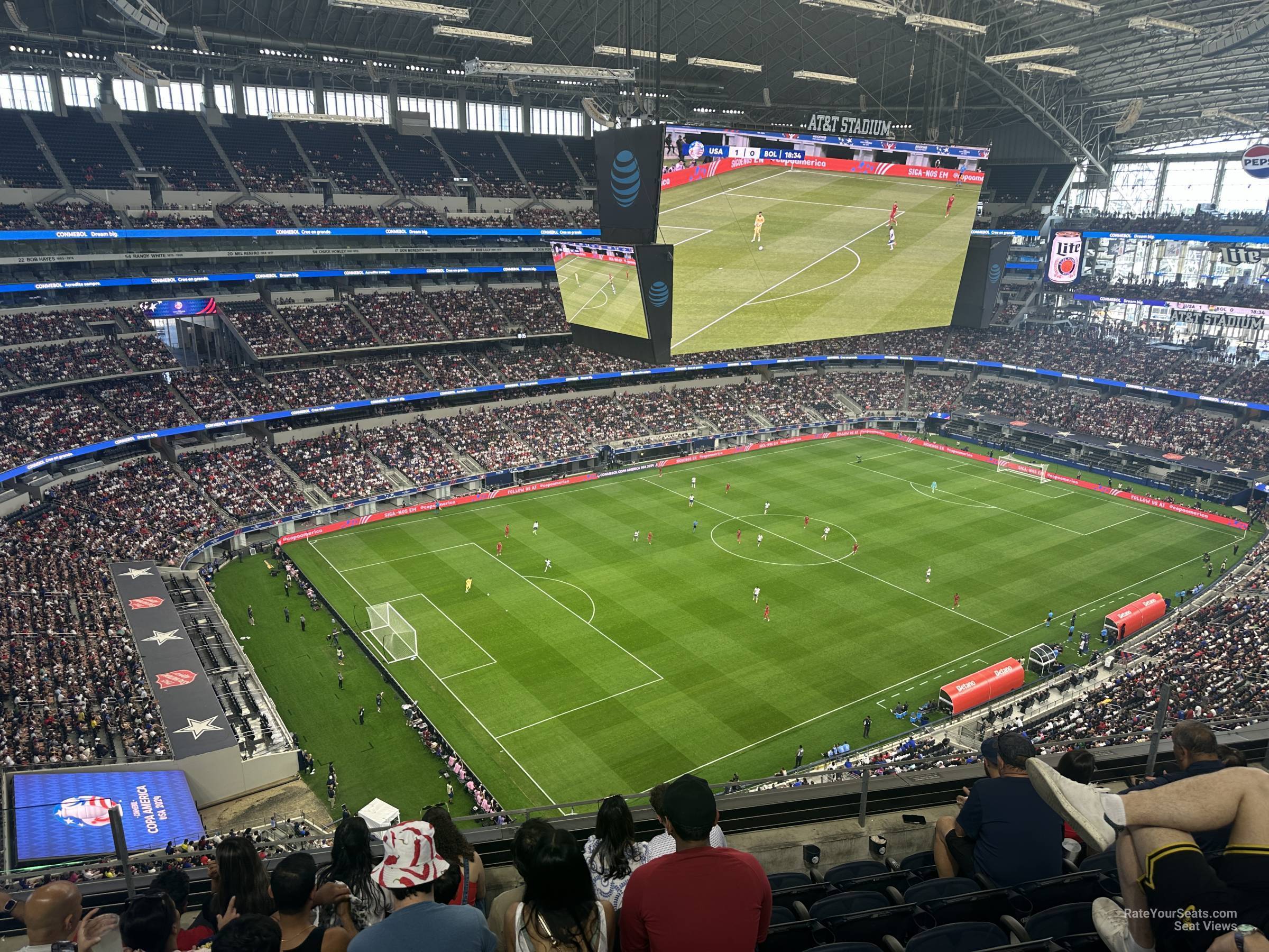section 449, row 6 seat view  for soccer - at&t stadium (cowboys stadium)
