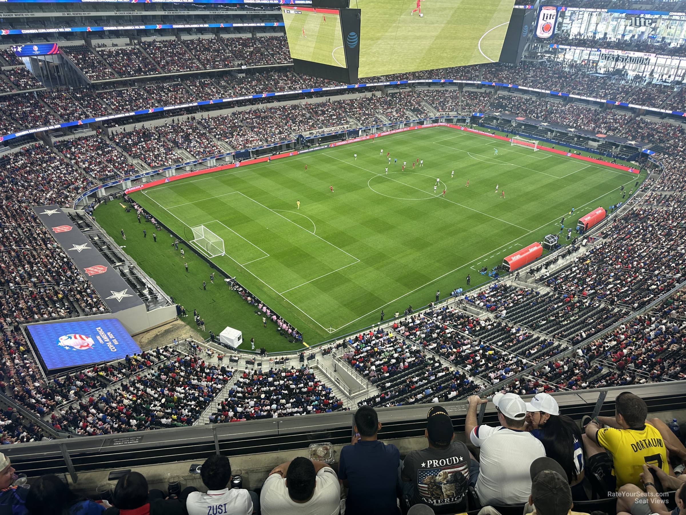 section 450, row 5 seat view  for soccer - at&t stadium (cowboys stadium)