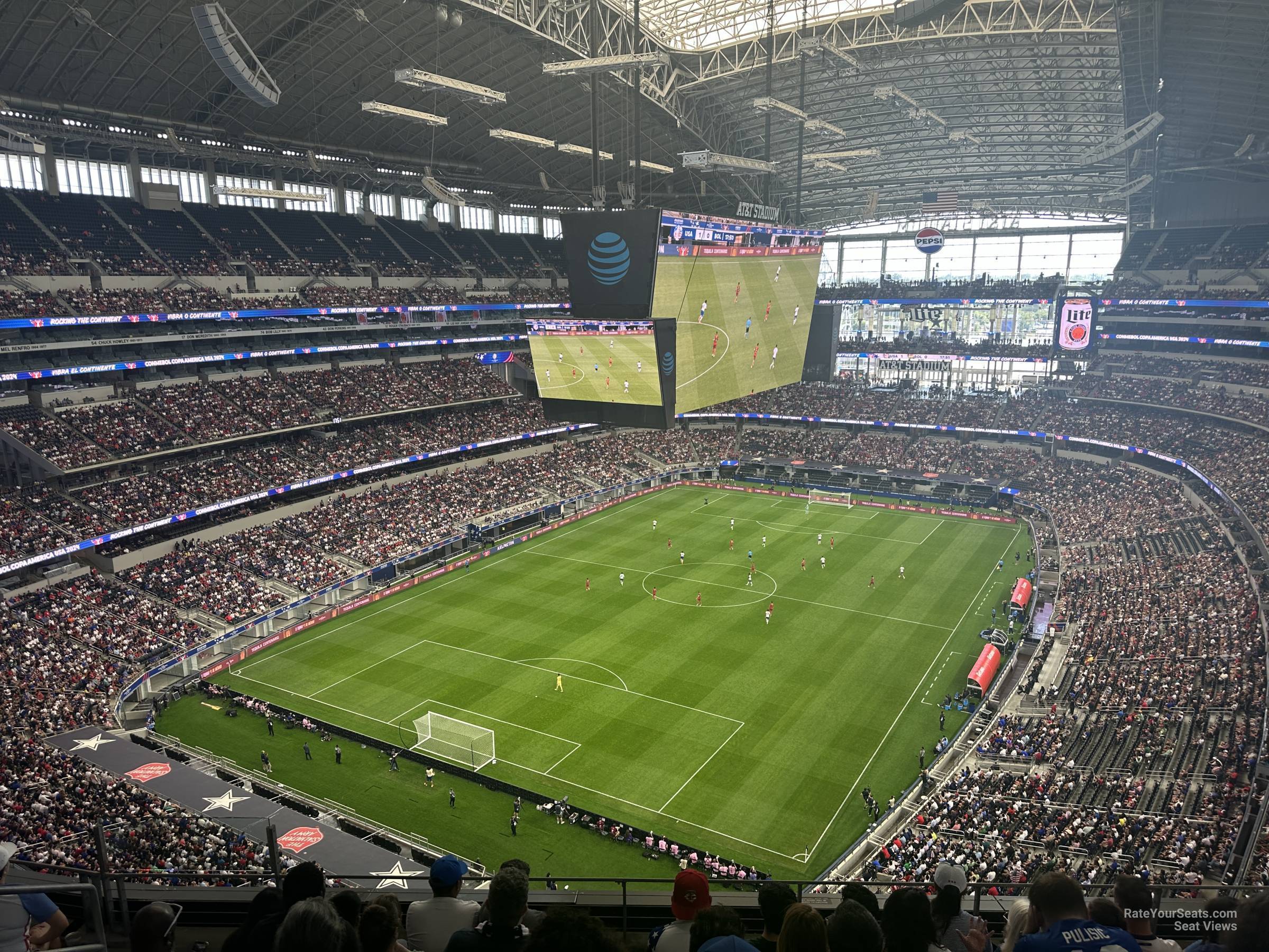 section 453, row 6 seat view  for soccer - at&t stadium (cowboys stadium)
