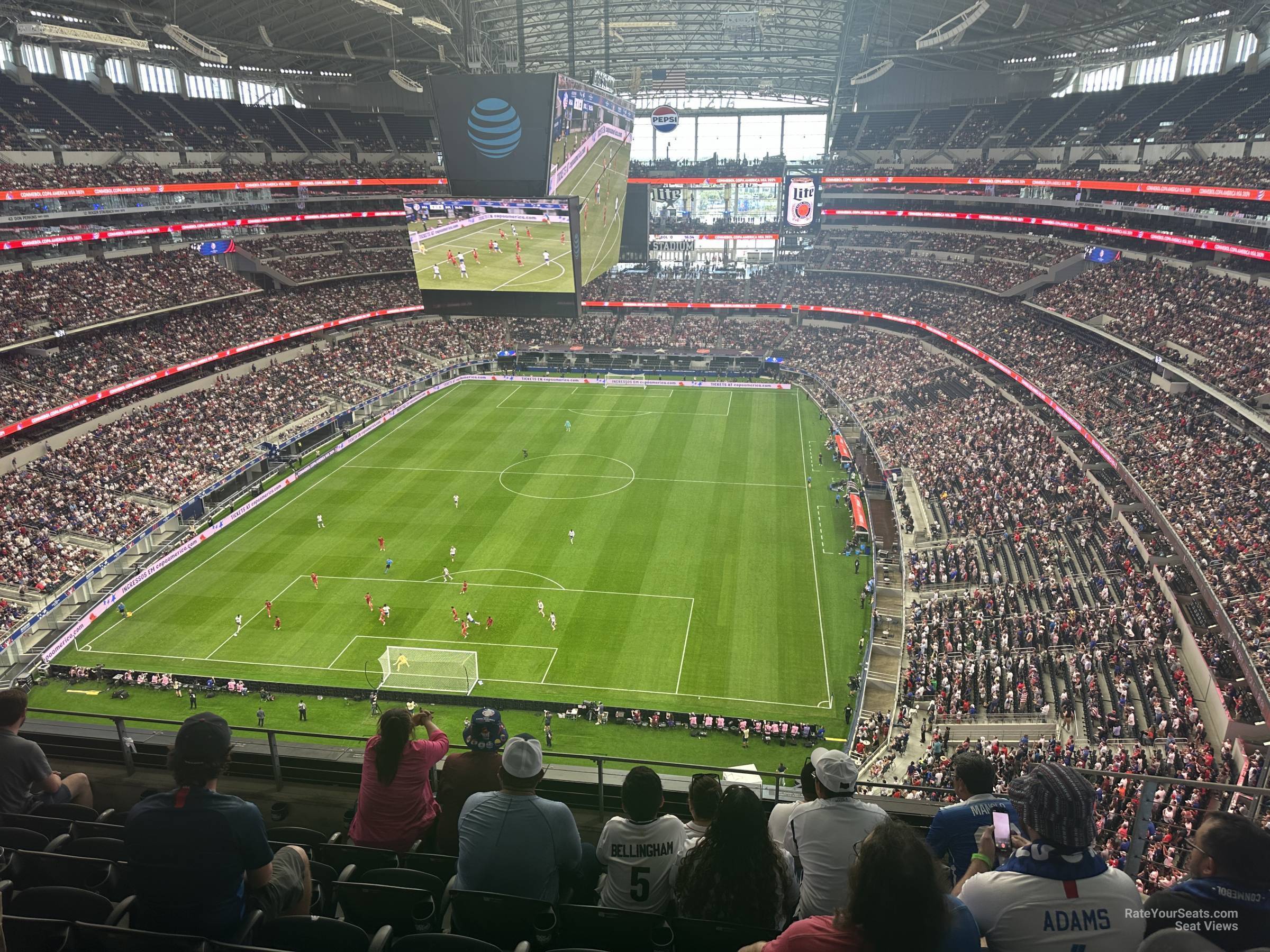 section 455, row 5 seat view  for soccer - at&t stadium (cowboys stadium)