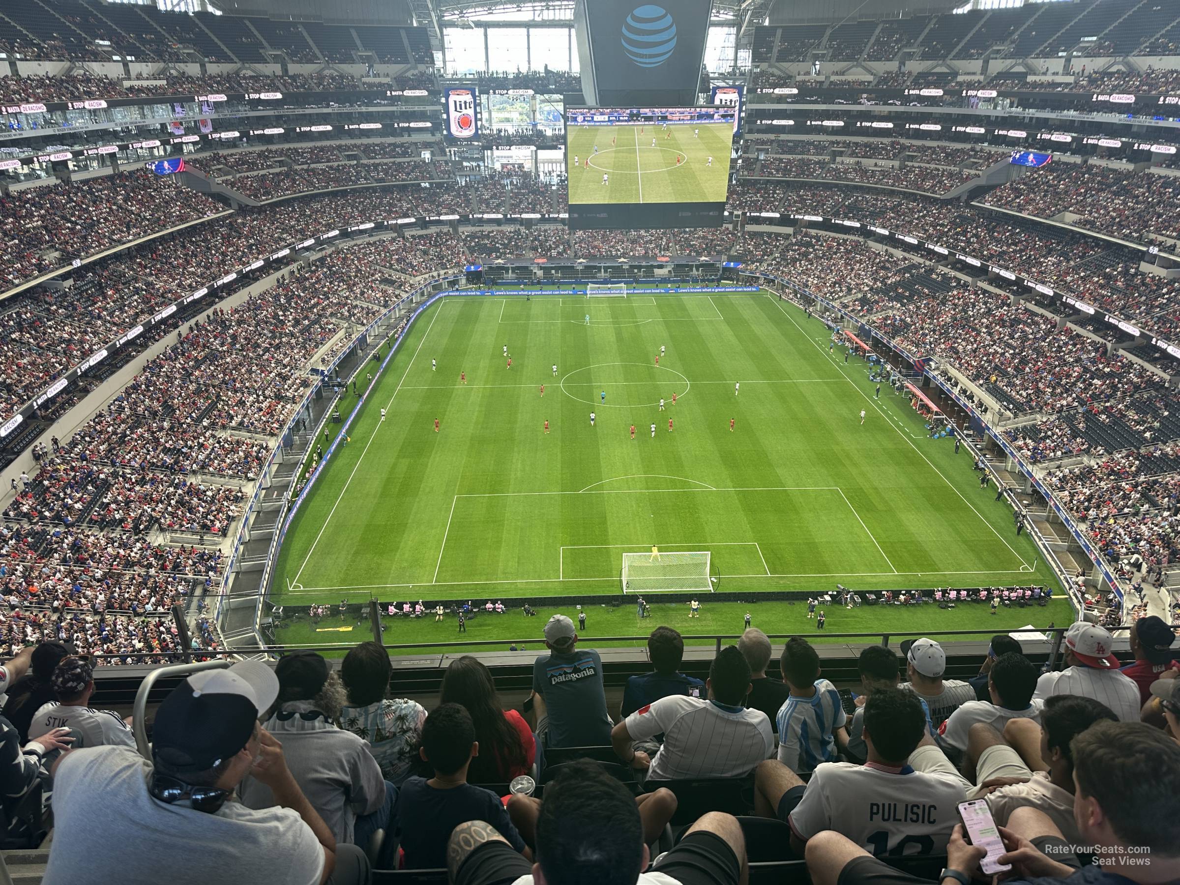 section 458, row 5 seat view  for soccer - at&t stadium (cowboys stadium)