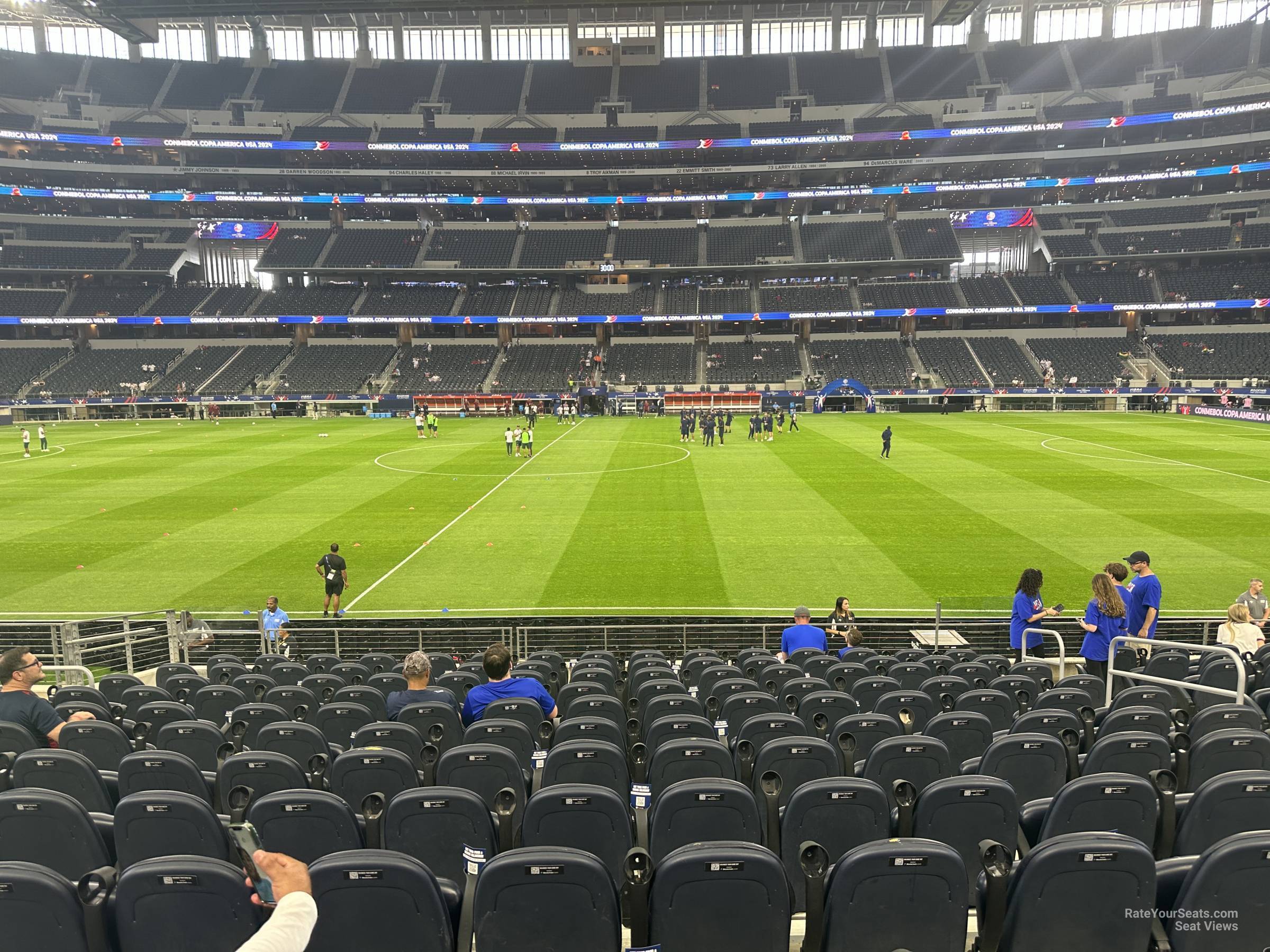 section c110, row 13 seat view  for soccer - at&t stadium (cowboys stadium)