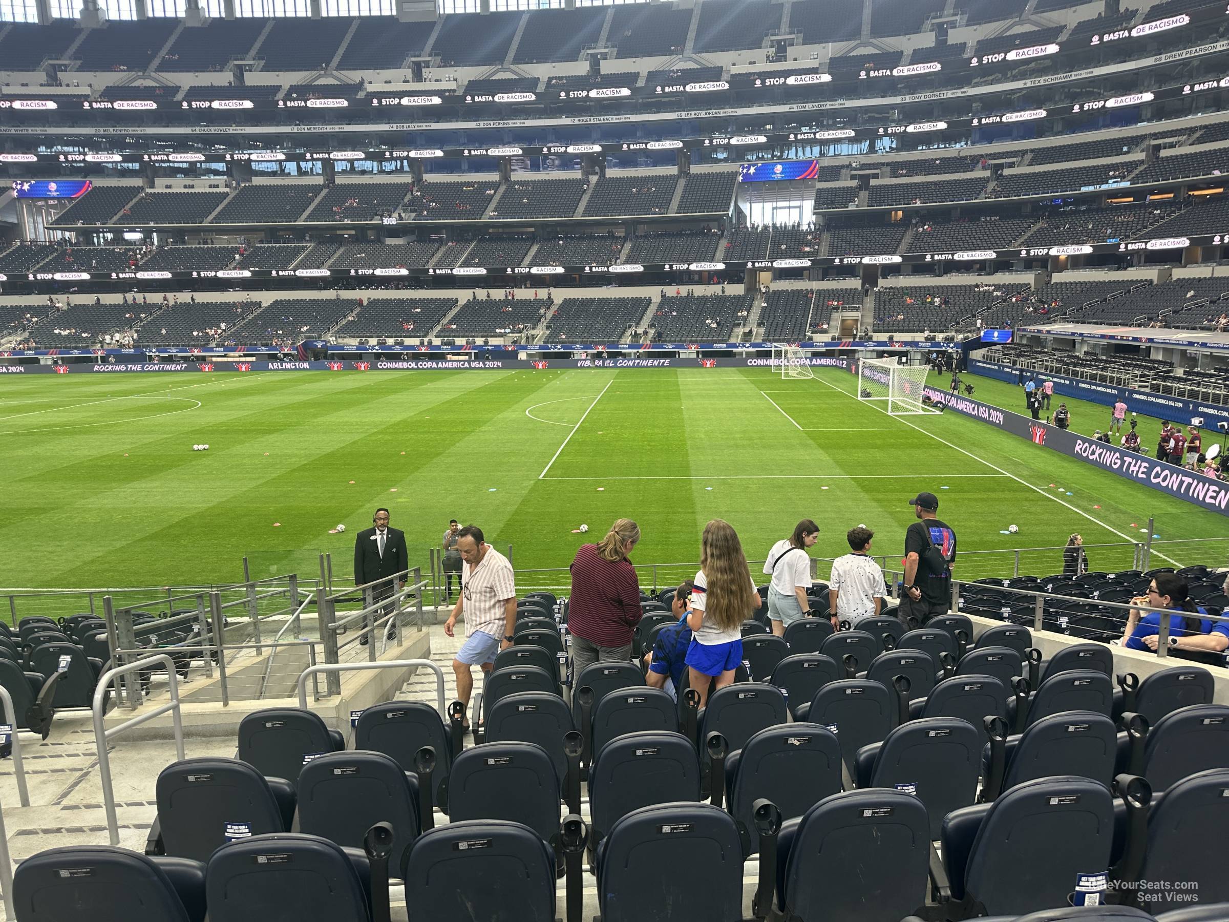 section c132, row 14 seat view  for soccer - at&t stadium (cowboys stadium)