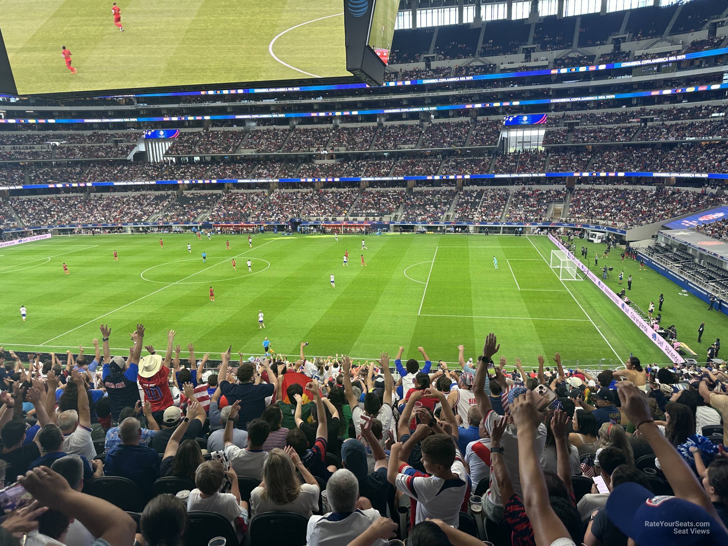 section c207, row 13 seat view  for soccer - at&t stadium (cowboys stadium)