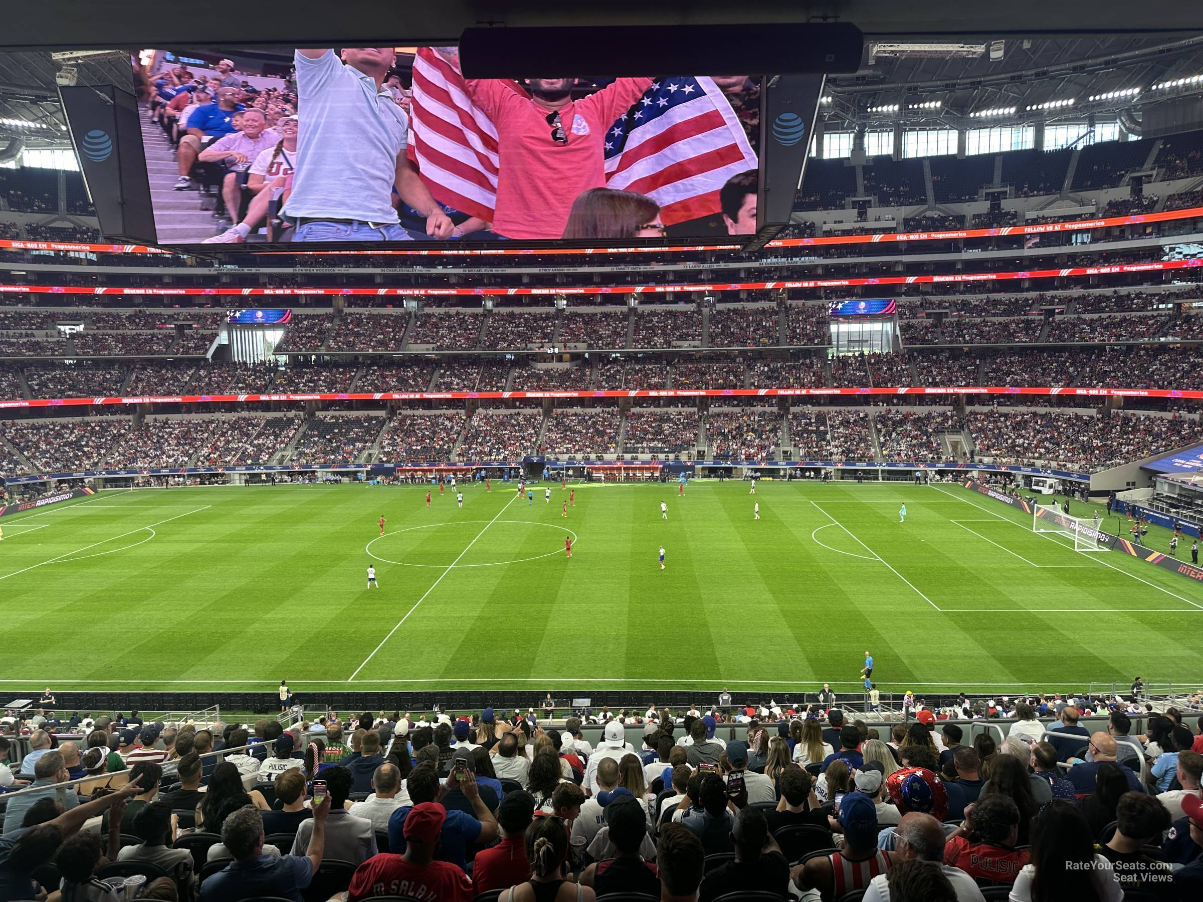 section c209, row 14 seat view  for soccer - at&t stadium (cowboys stadium)