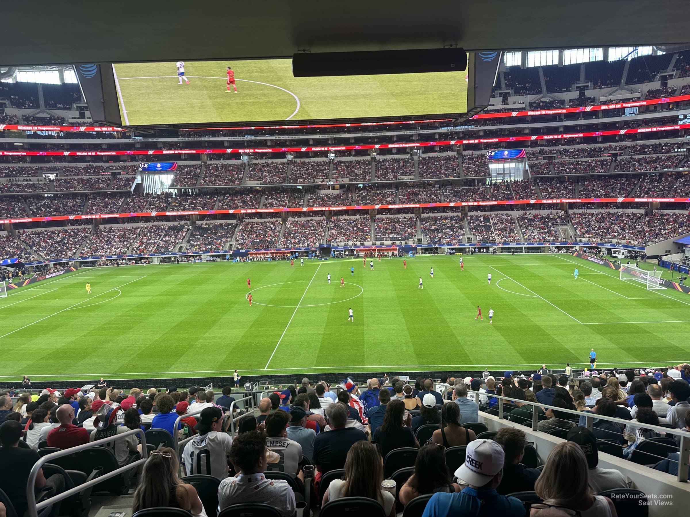 section c210, row 14 seat view  for soccer - at&t stadium (cowboys stadium)