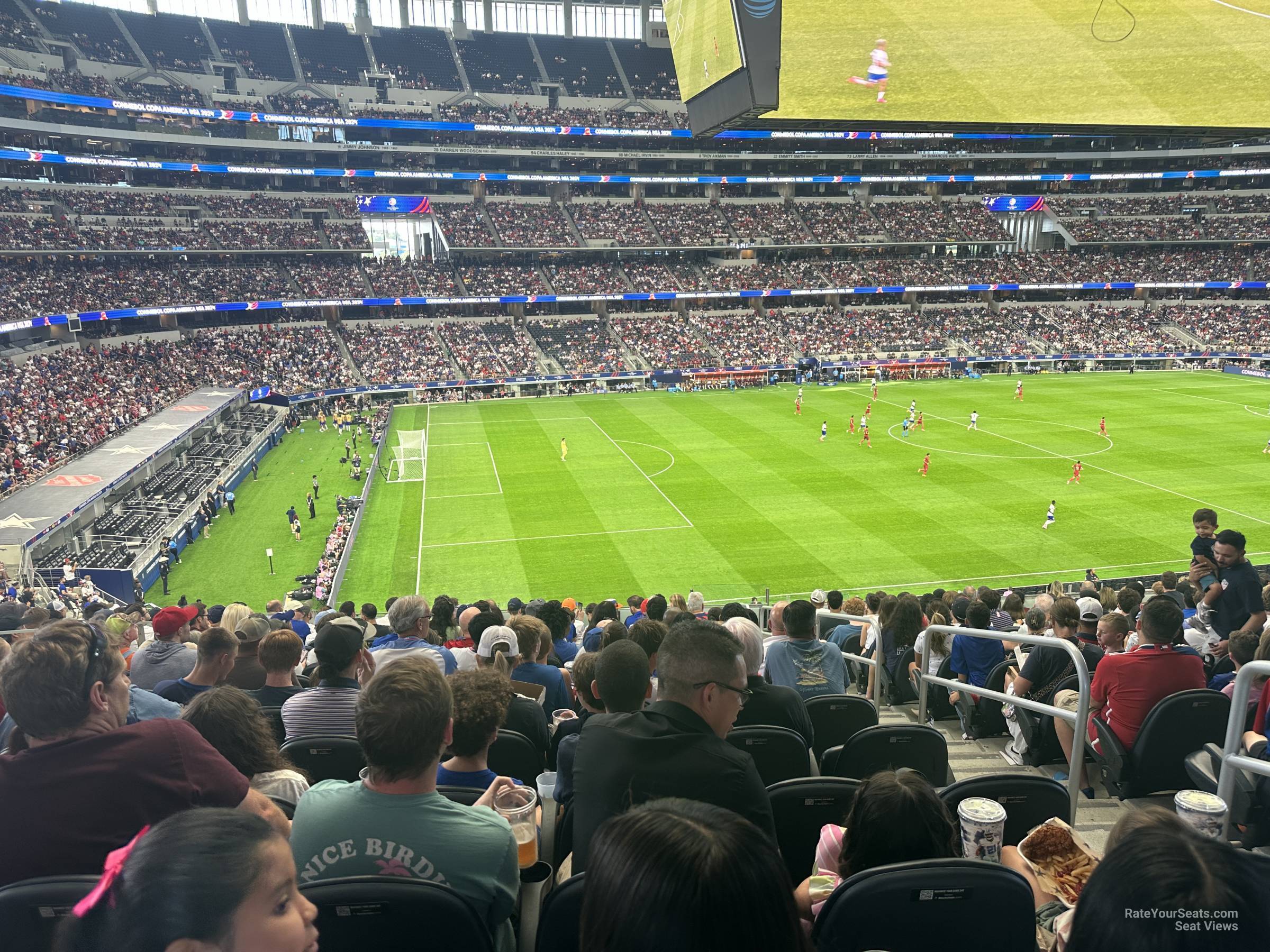 section c214, row 14 seat view  for soccer - at&t stadium (cowboys stadium)