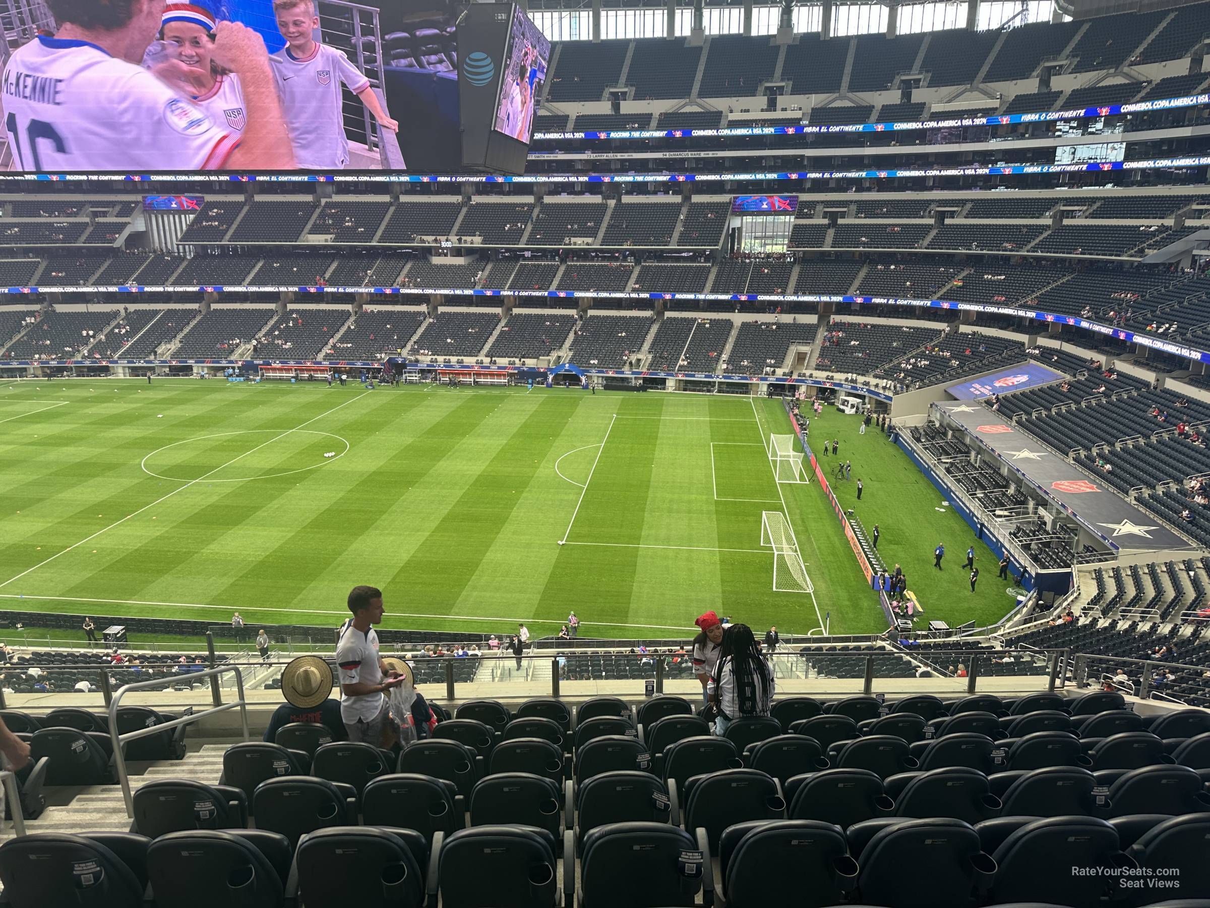 section c307, row 9 seat view  for soccer - at&t stadium (cowboys stadium)