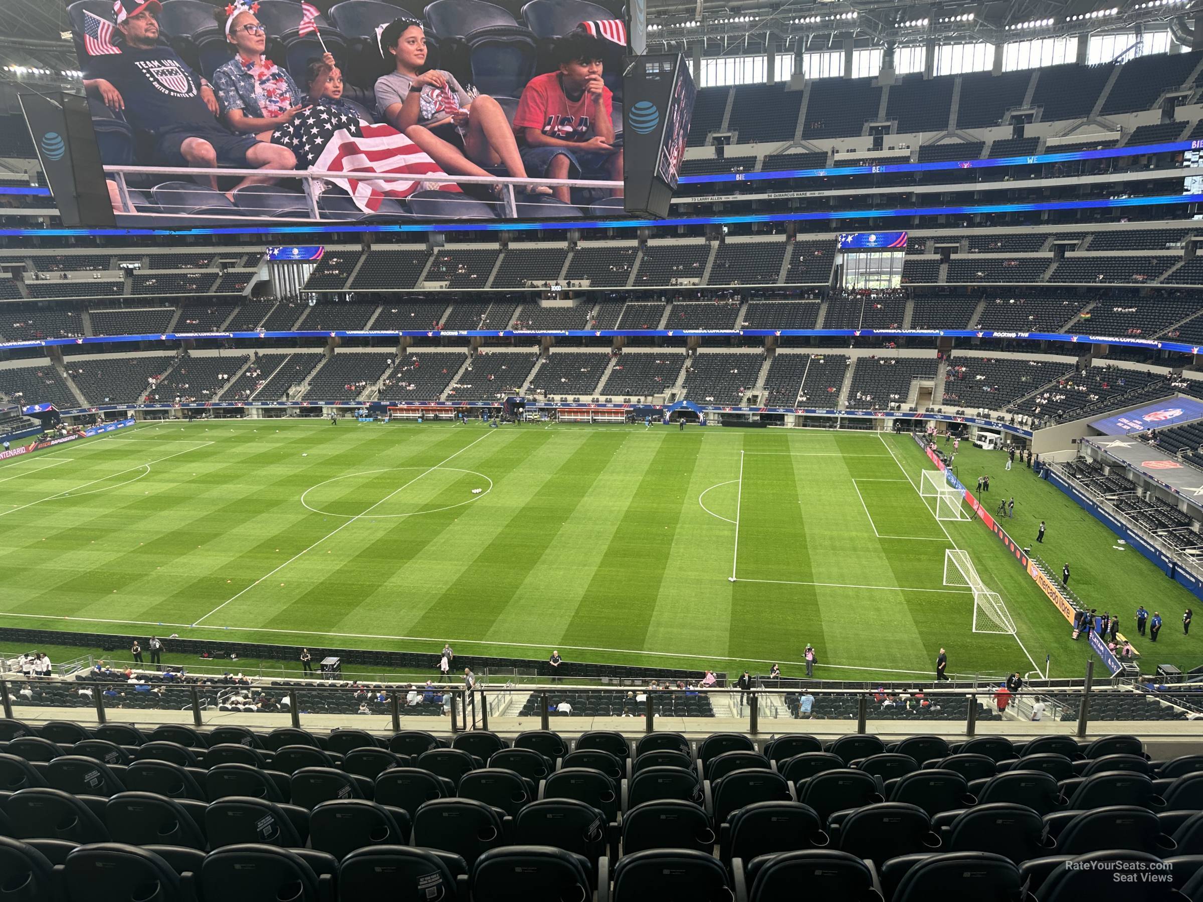 section c308, row 9 seat view  for soccer - at&t stadium (cowboys stadium)