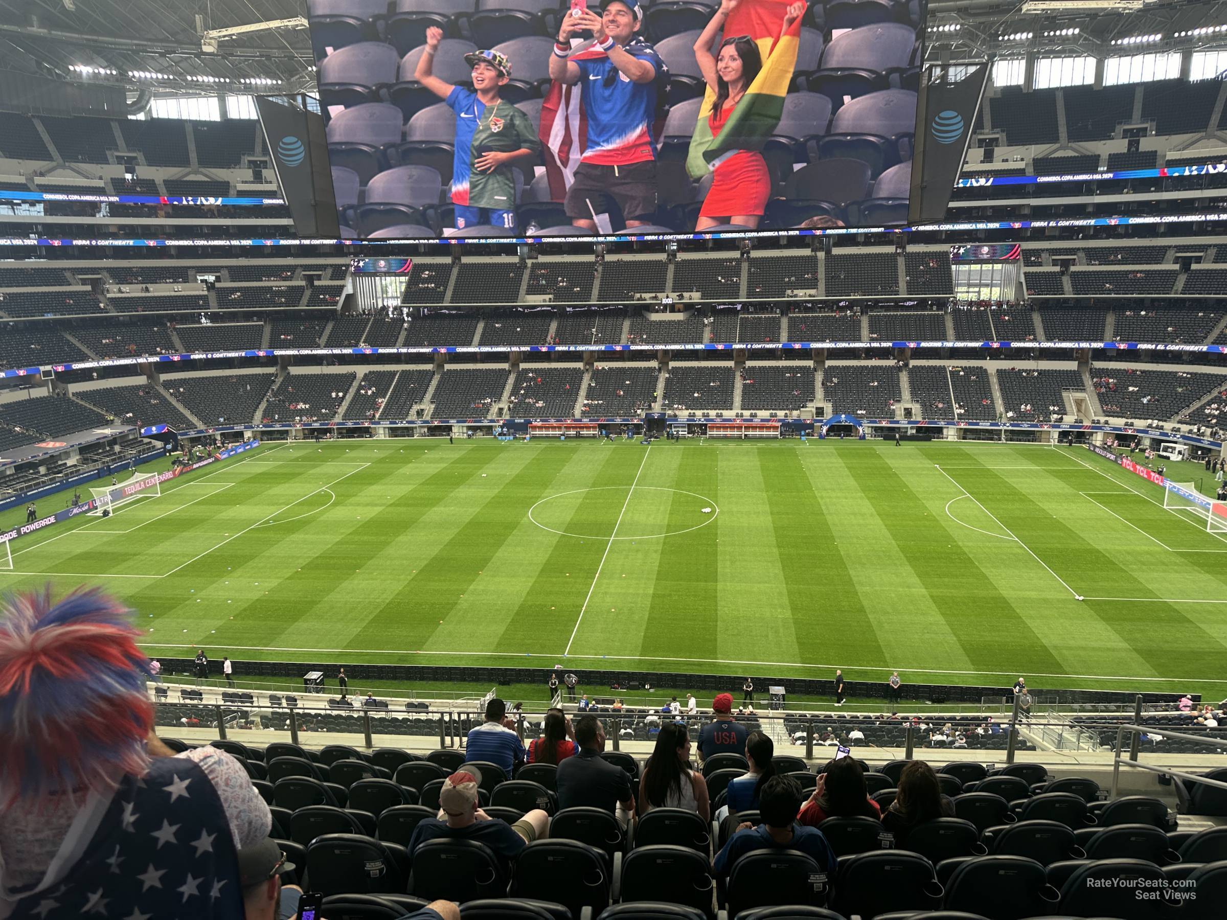 section c310, row 9 seat view  for soccer - at&t stadium (cowboys stadium)