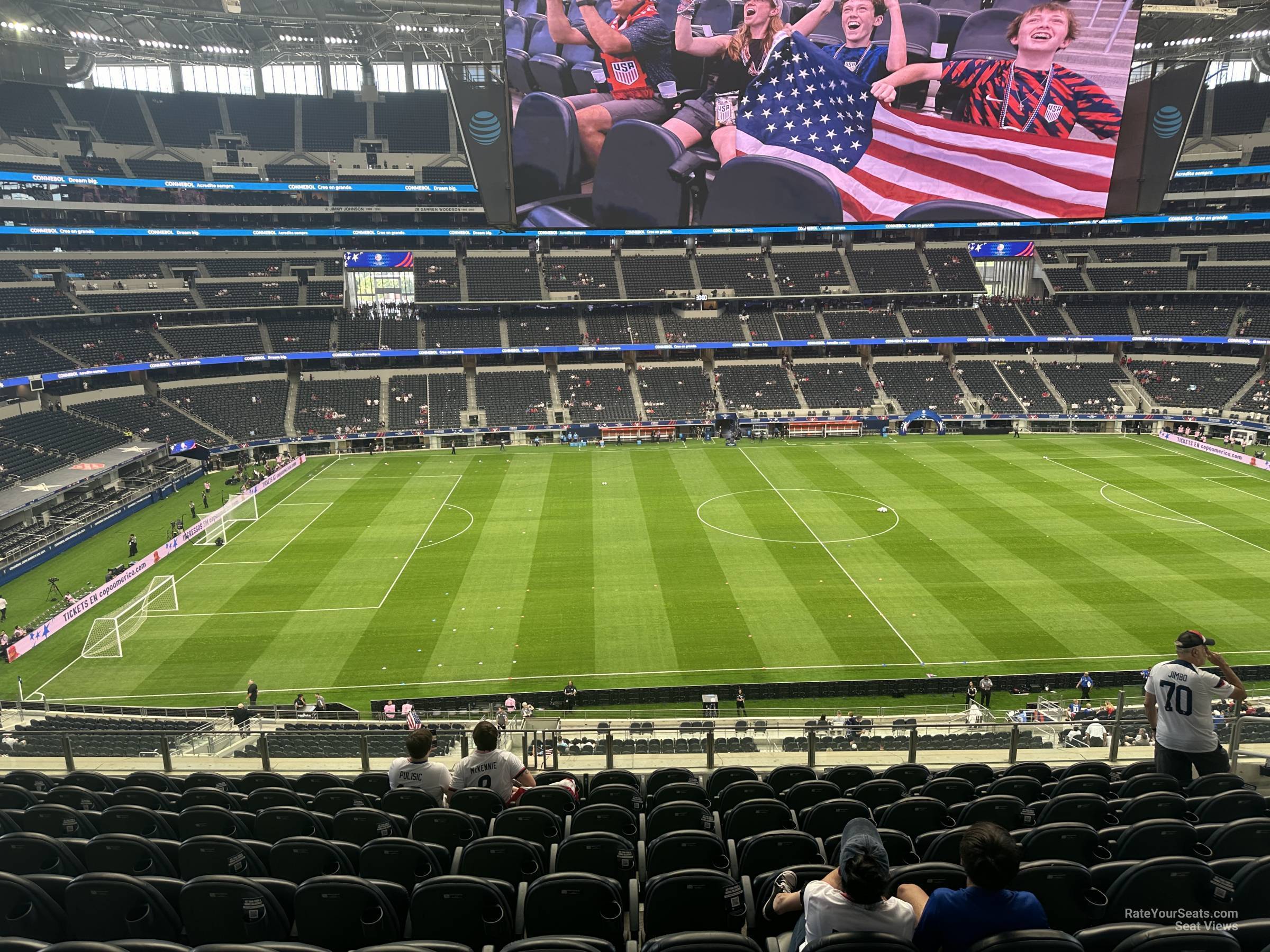 section c312, row 9 seat view  for soccer - at&t stadium (cowboys stadium)