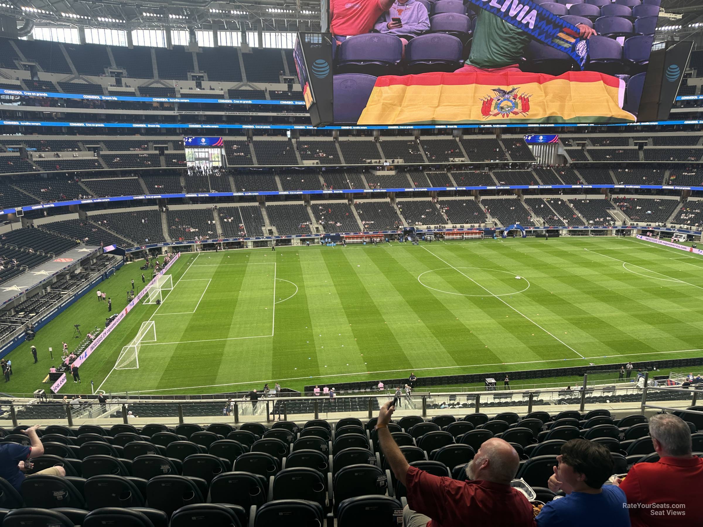 section c313, row 9 seat view  for soccer - at&t stadium (cowboys stadium)