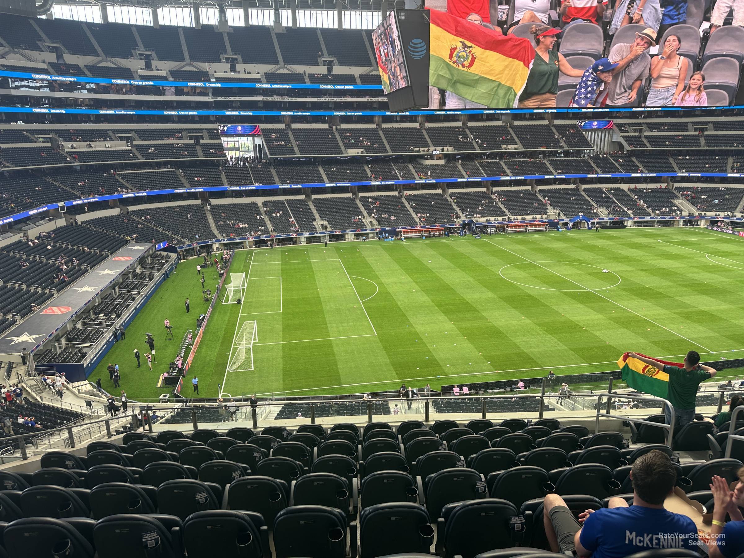 section c314, row 9 seat view  for soccer - at&t stadium (cowboys stadium)