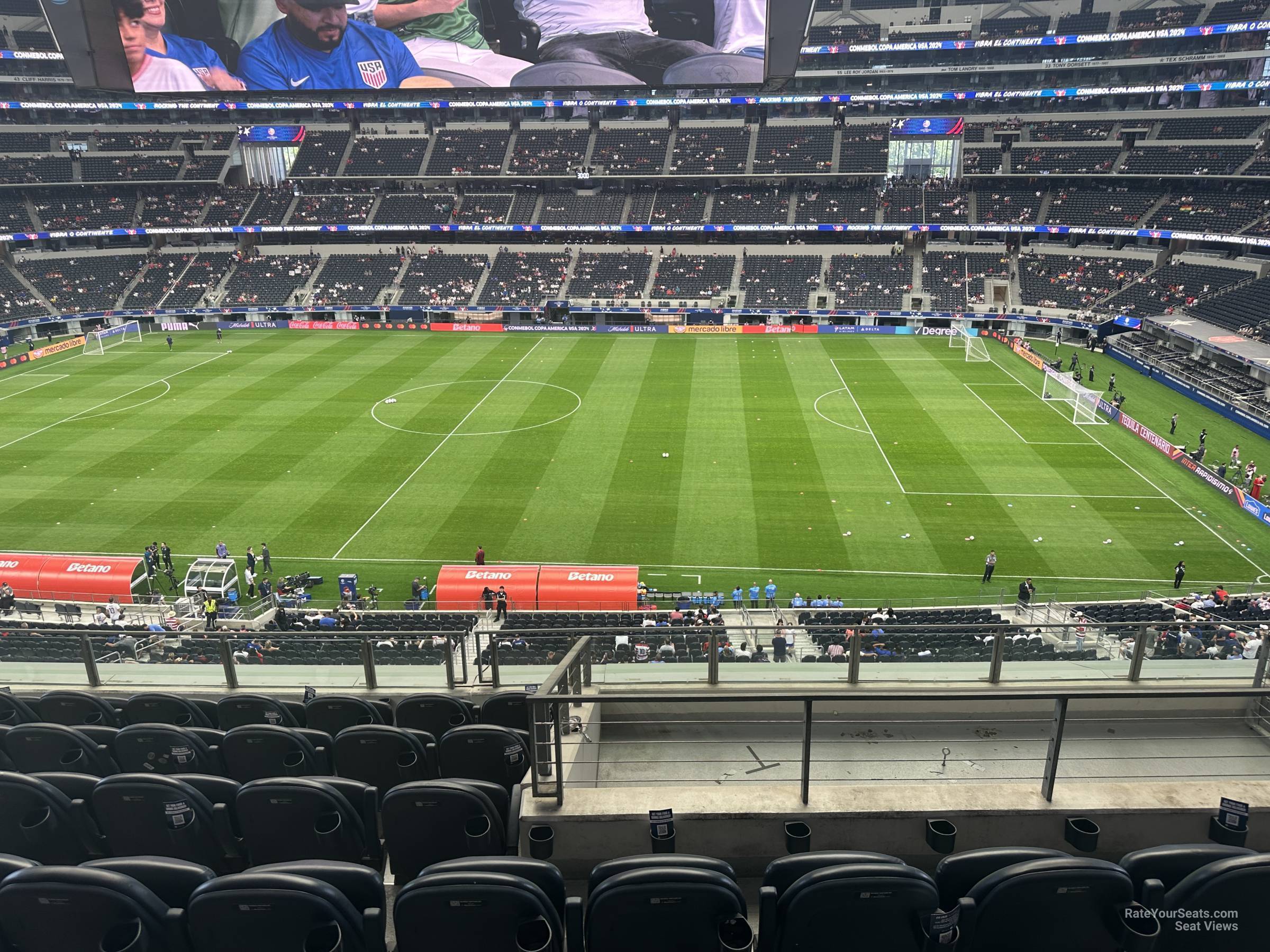 section c334, row 8 seat view  for soccer - at&t stadium (cowboys stadium)
