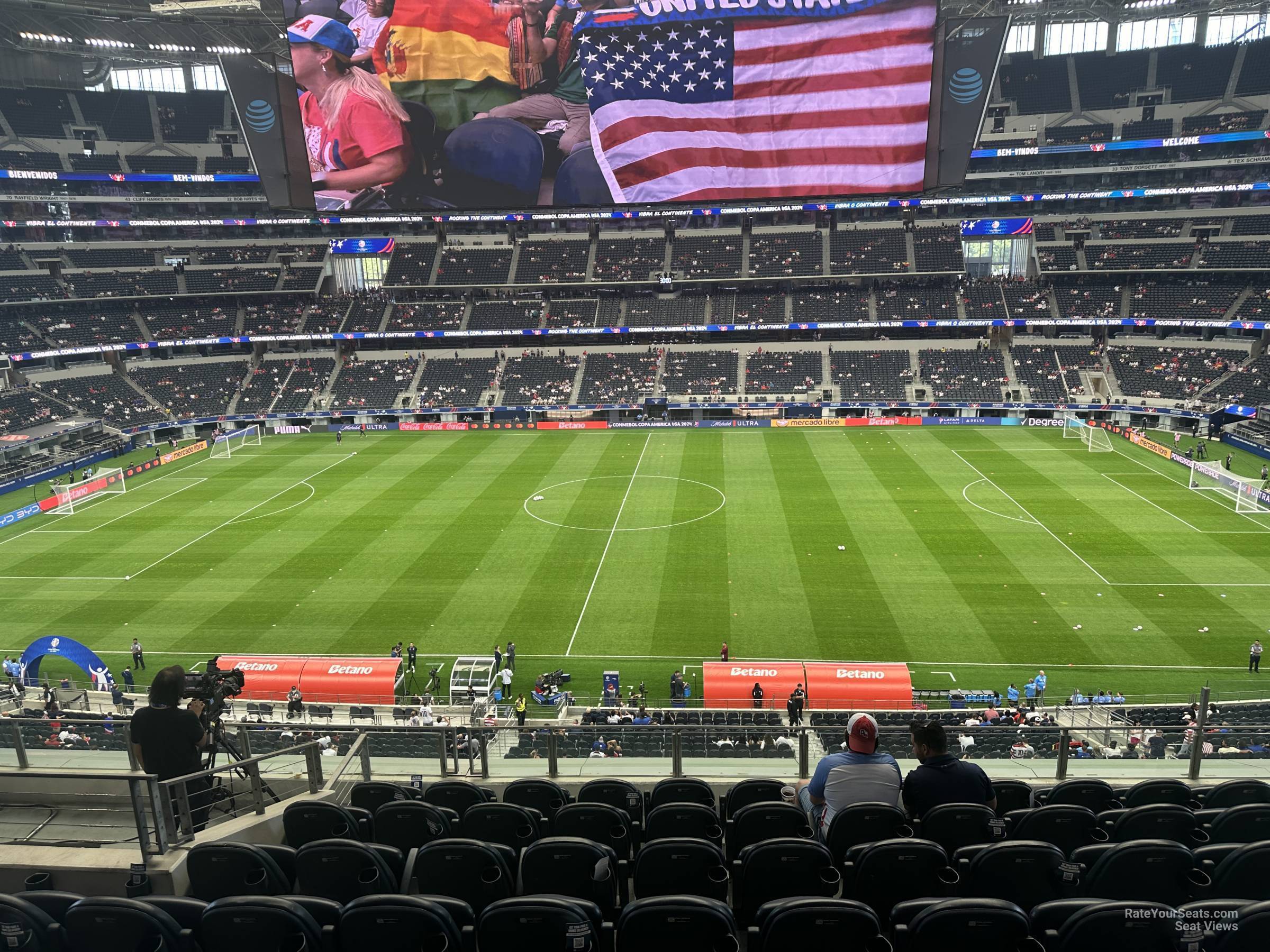 section c335, row 8 seat view  for soccer - at&t stadium (cowboys stadium)