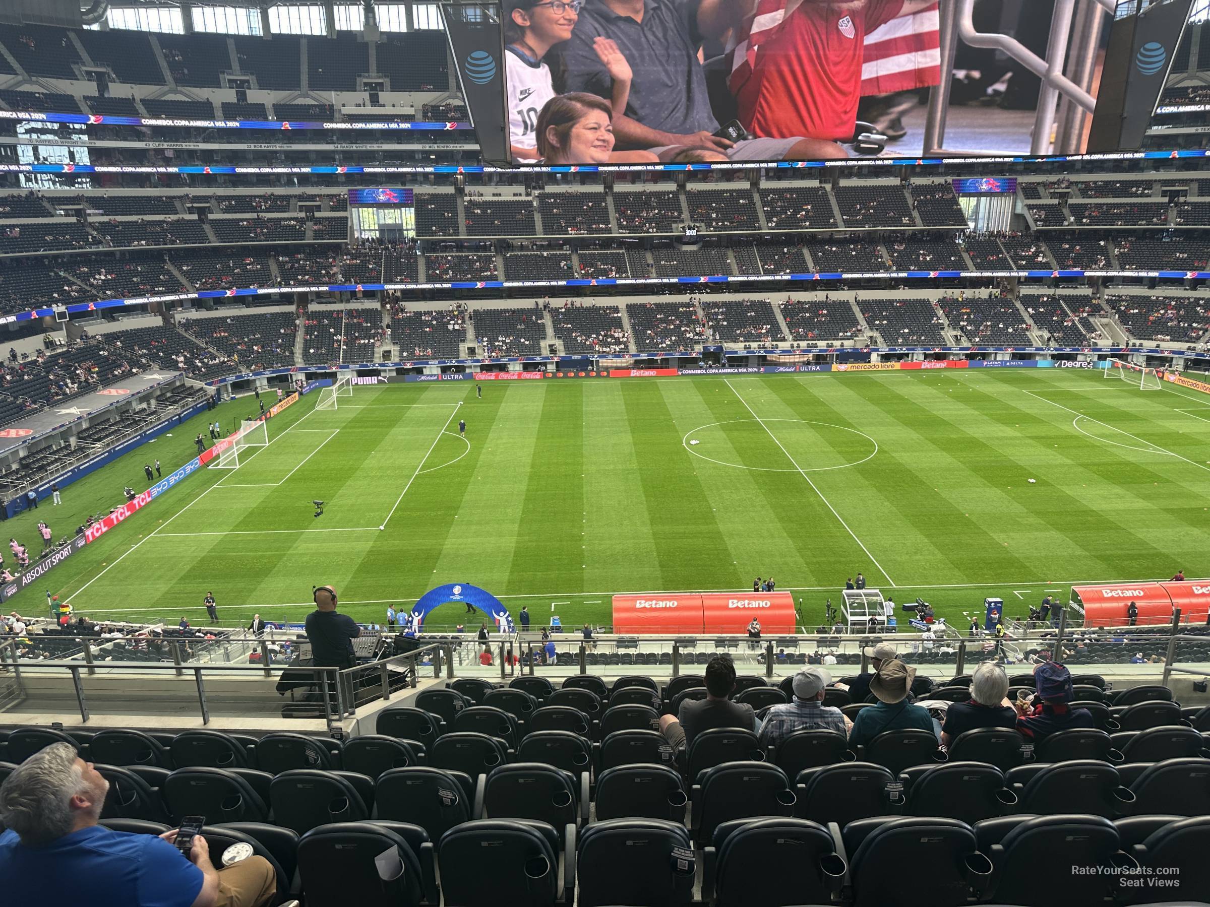 section c337, row 8 seat view  for soccer - at&t stadium (cowboys stadium)