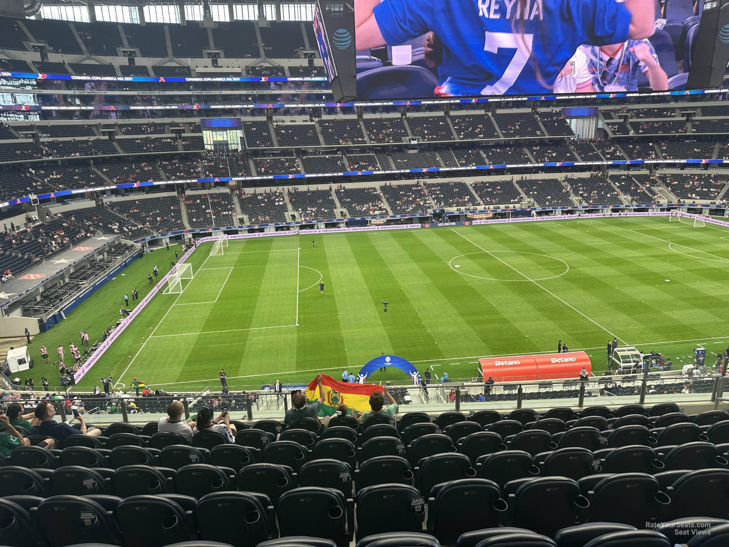 section c338, row 8 seat view  for soccer - at&t stadium (cowboys stadium)