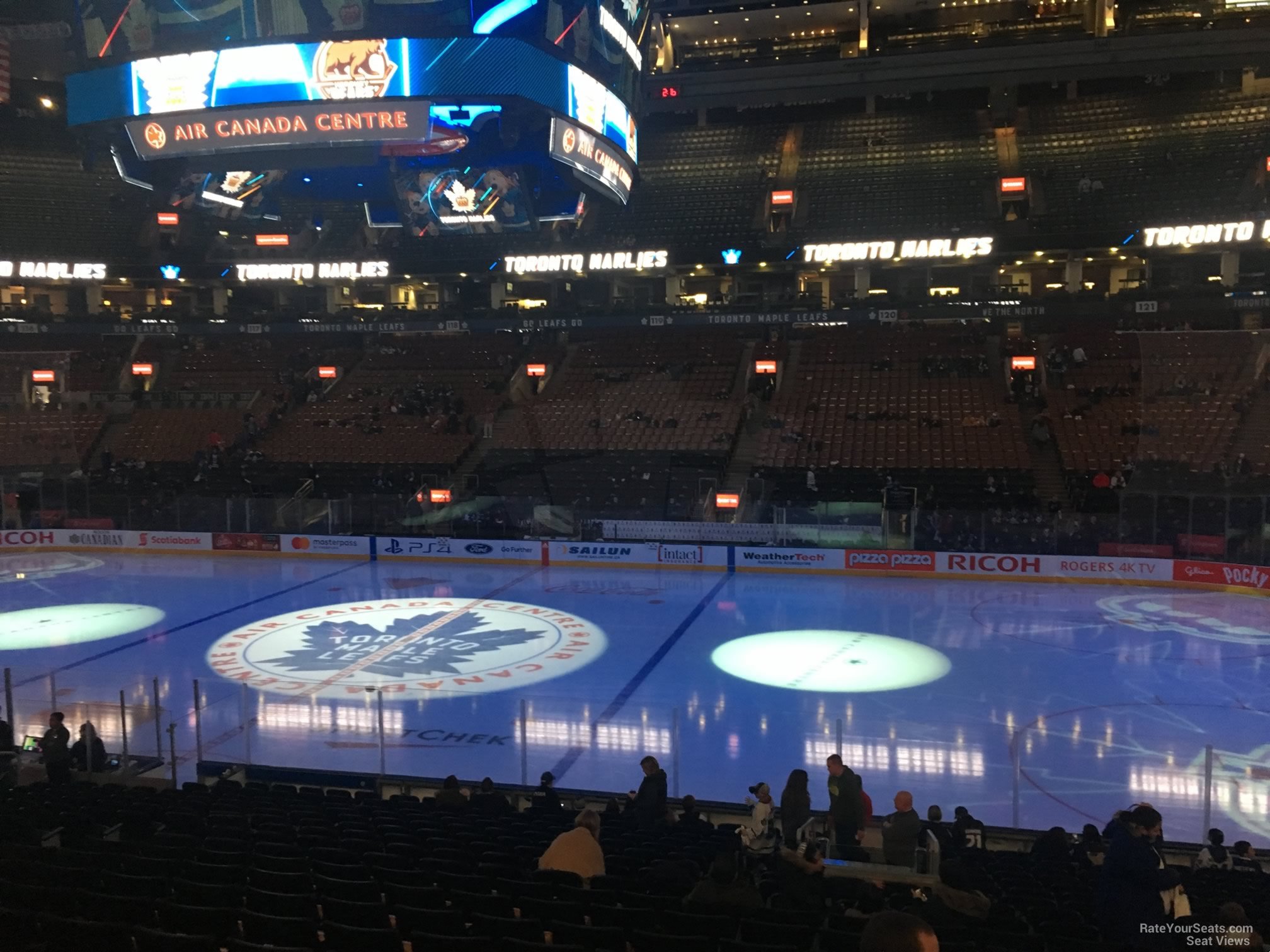 section 107, row 20 seat view  for hockey - scotiabank arena