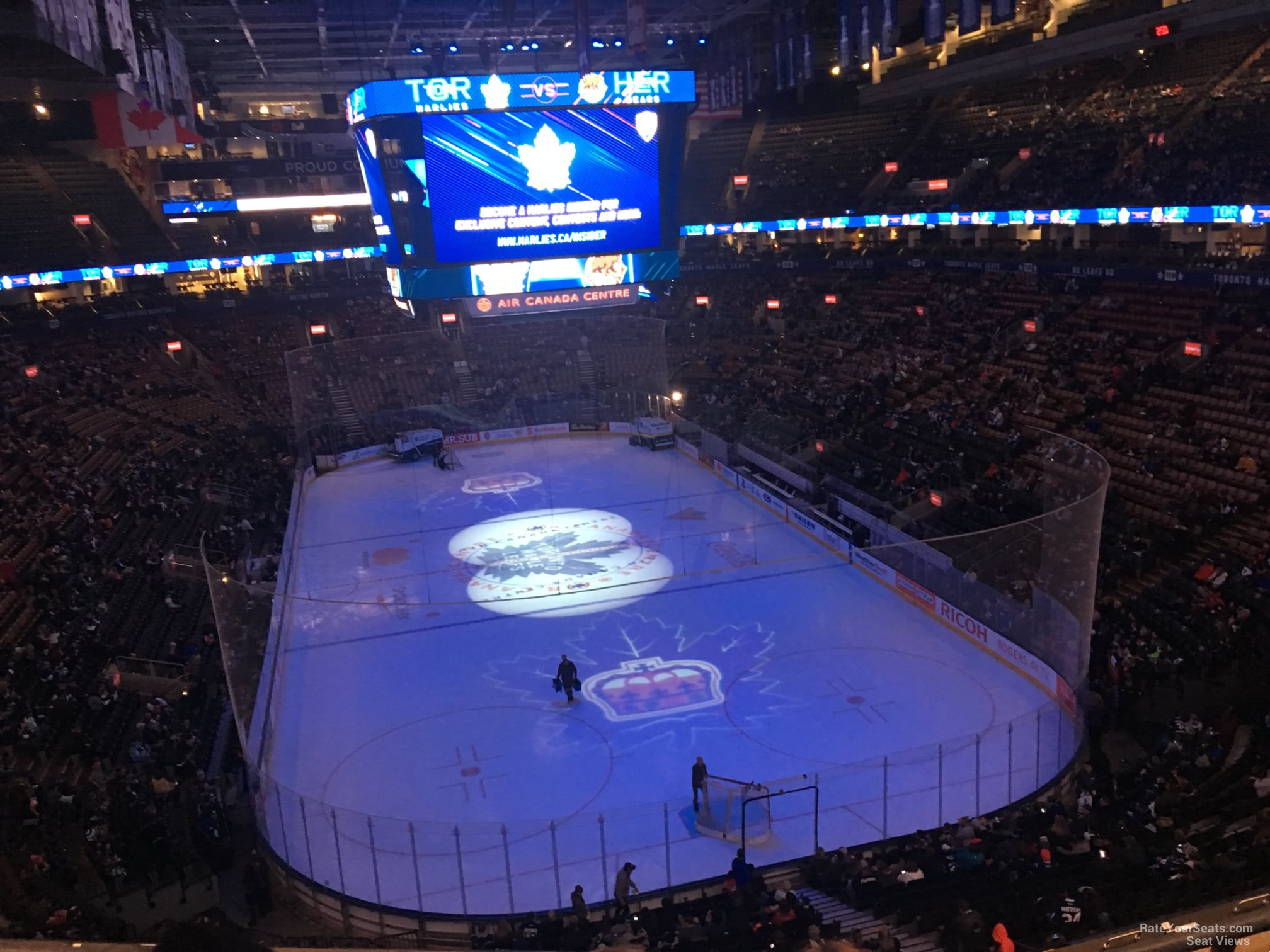 section 304, row 3 seat view  for hockey - scotiabank arena