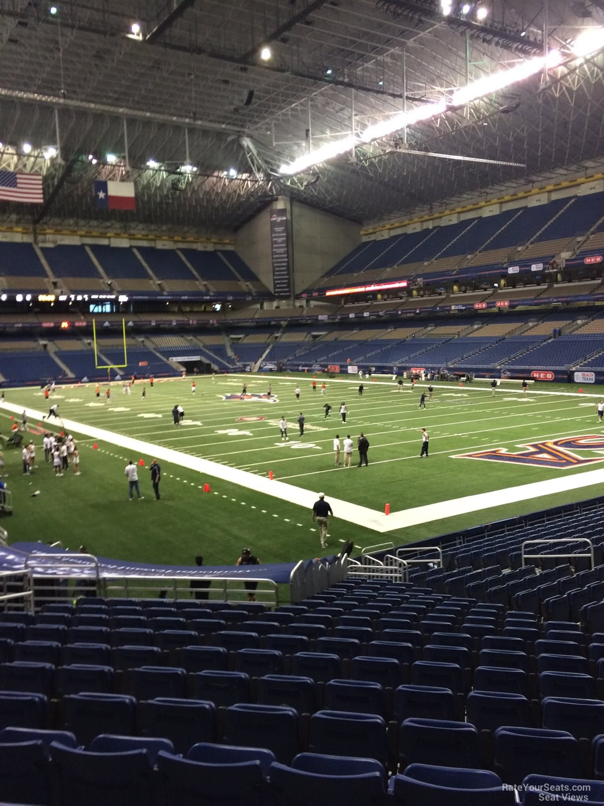 section 105, row 18 seat view  for football - alamodome