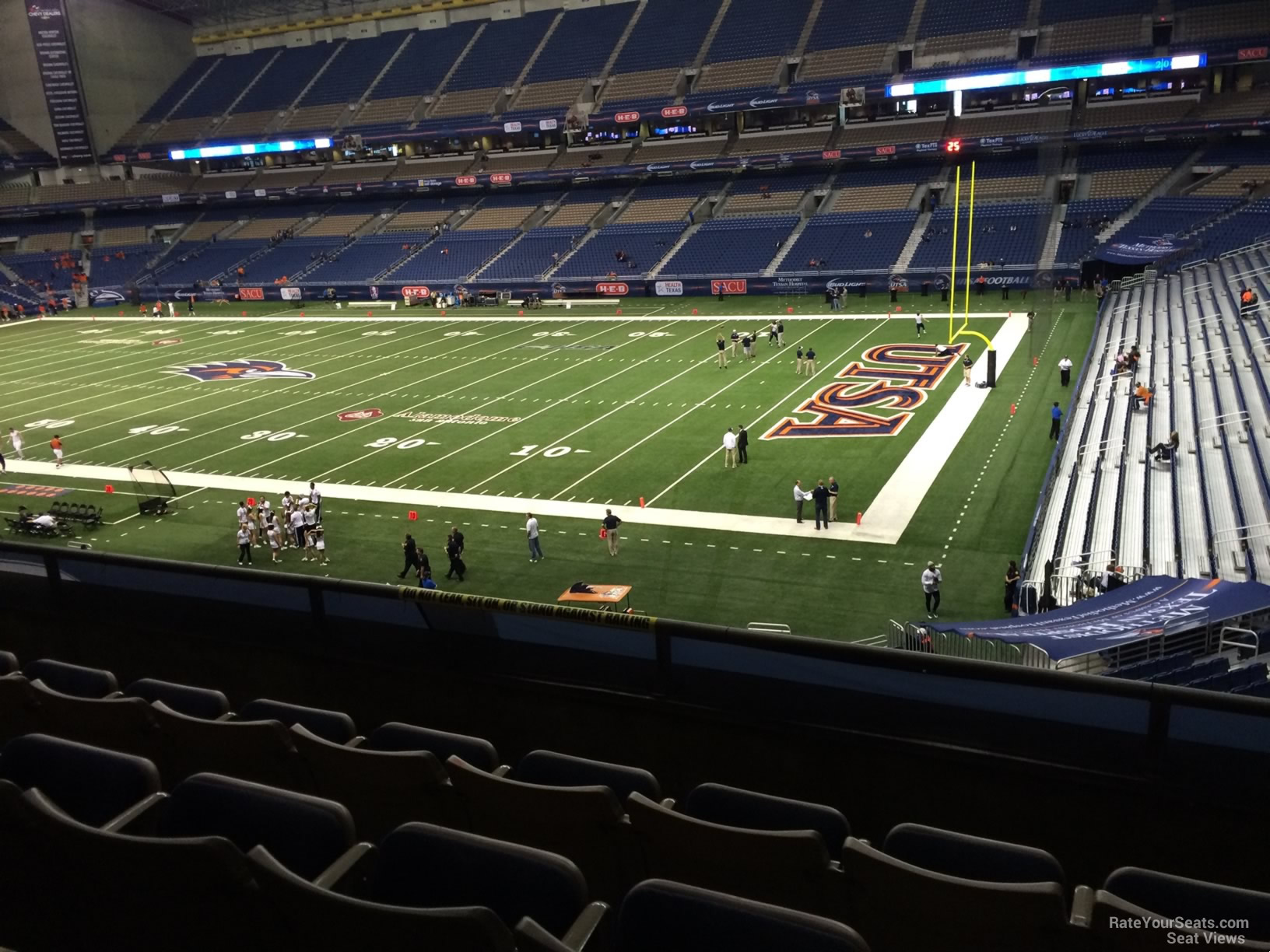 section 207, row 5 seat view  for football - alamodome