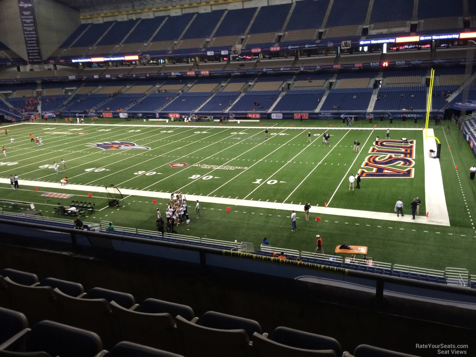 section 208, row 5 seat view  for football - alamodome