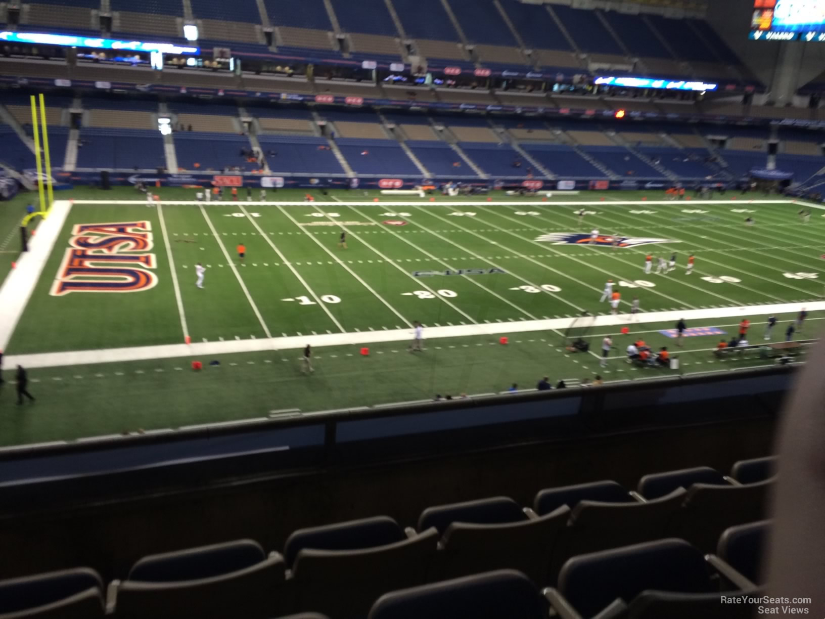 section 216, row 5 seat view  for football - alamodome