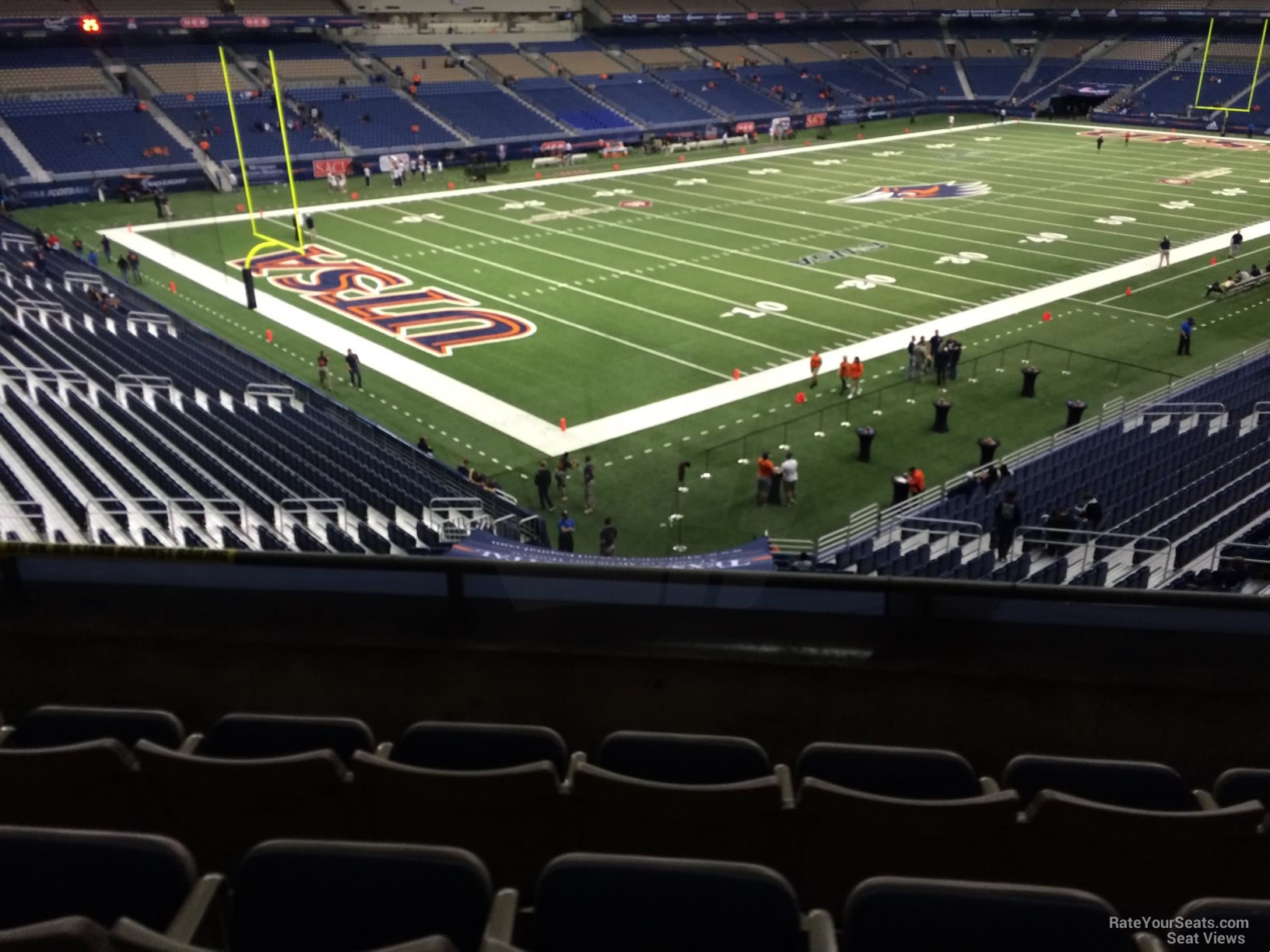 section 240d, row 5 seat view  for football - alamodome