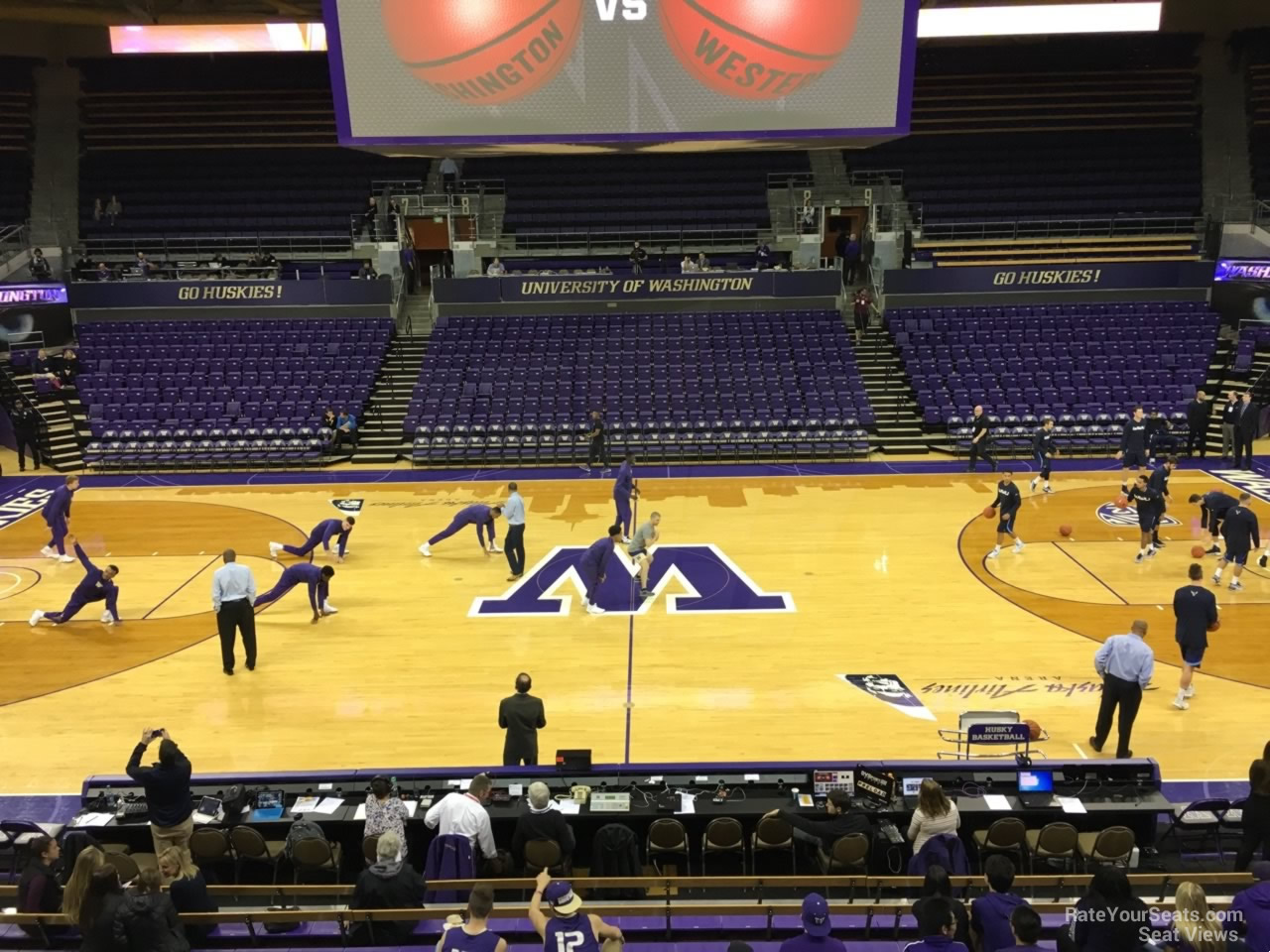 section 1, row 10 seat view  - alaska airlines arena
